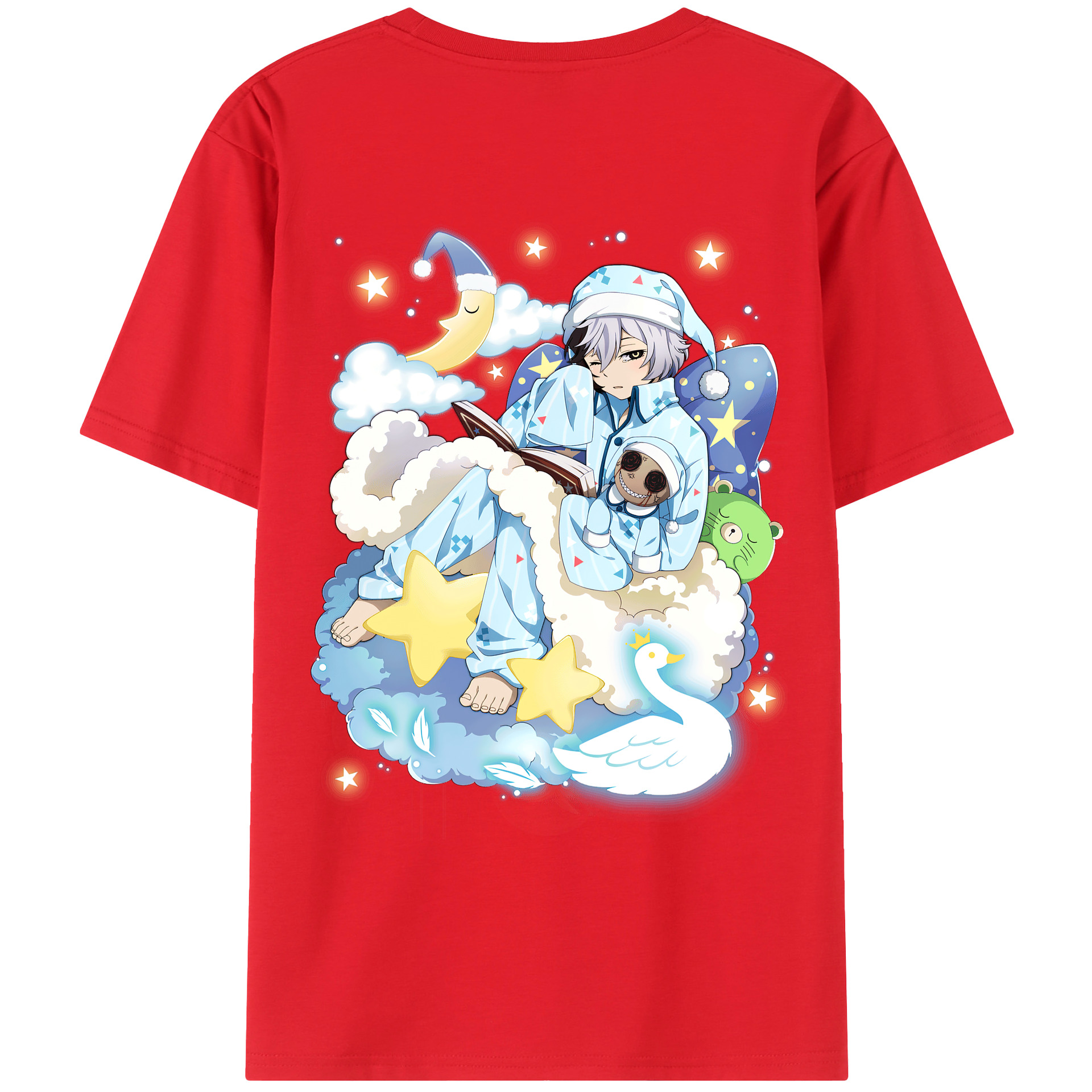 （画像用） 文豪ストレイドッグス Bungo Stray Dogs 綿100％ メンズ半袖Tシャツ（バックプリント） 通気性