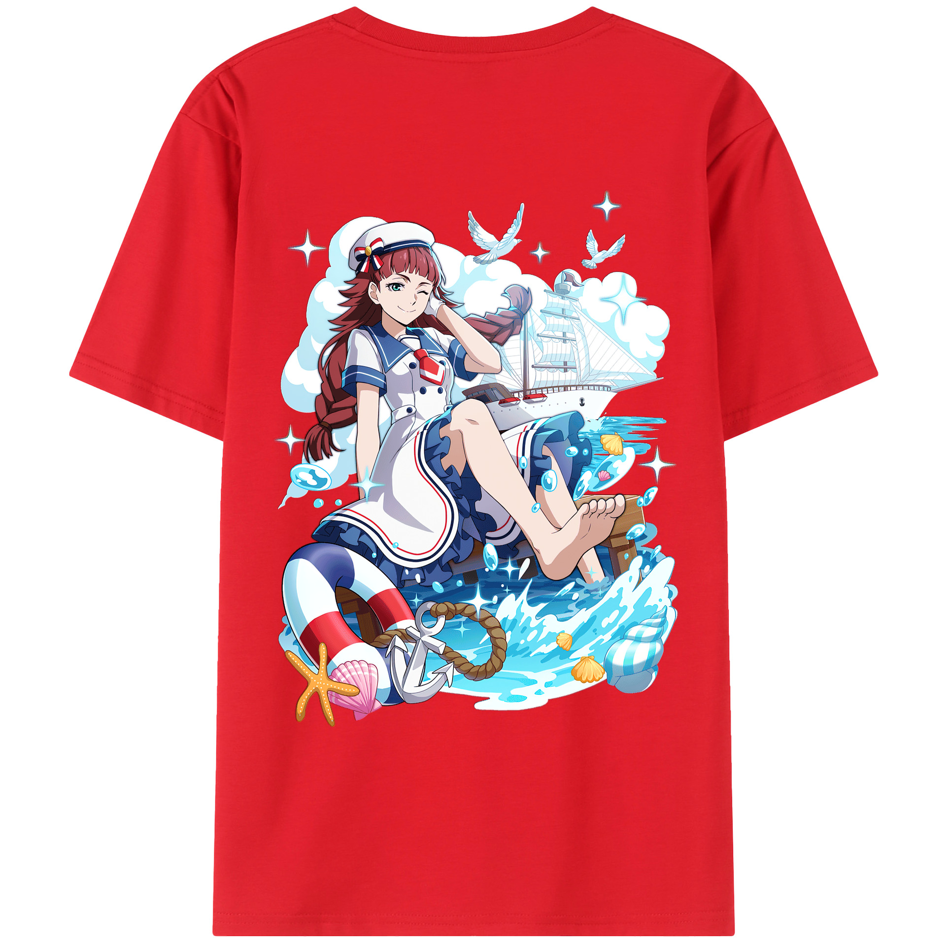 （画像用） 文豪ストレイドッグス Bungo Stray Dogs 綿100％ メンズ半袖Tシャツ（バックプリント） 通気性