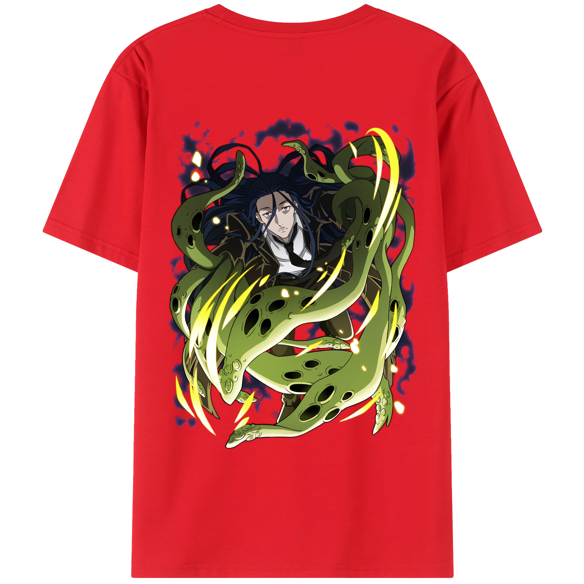 （画像用） 文豪ストレイドッグス Bungo Stray Dogs 綿100％ メンズ半袖Tシャツ（バックプリント） 通気性