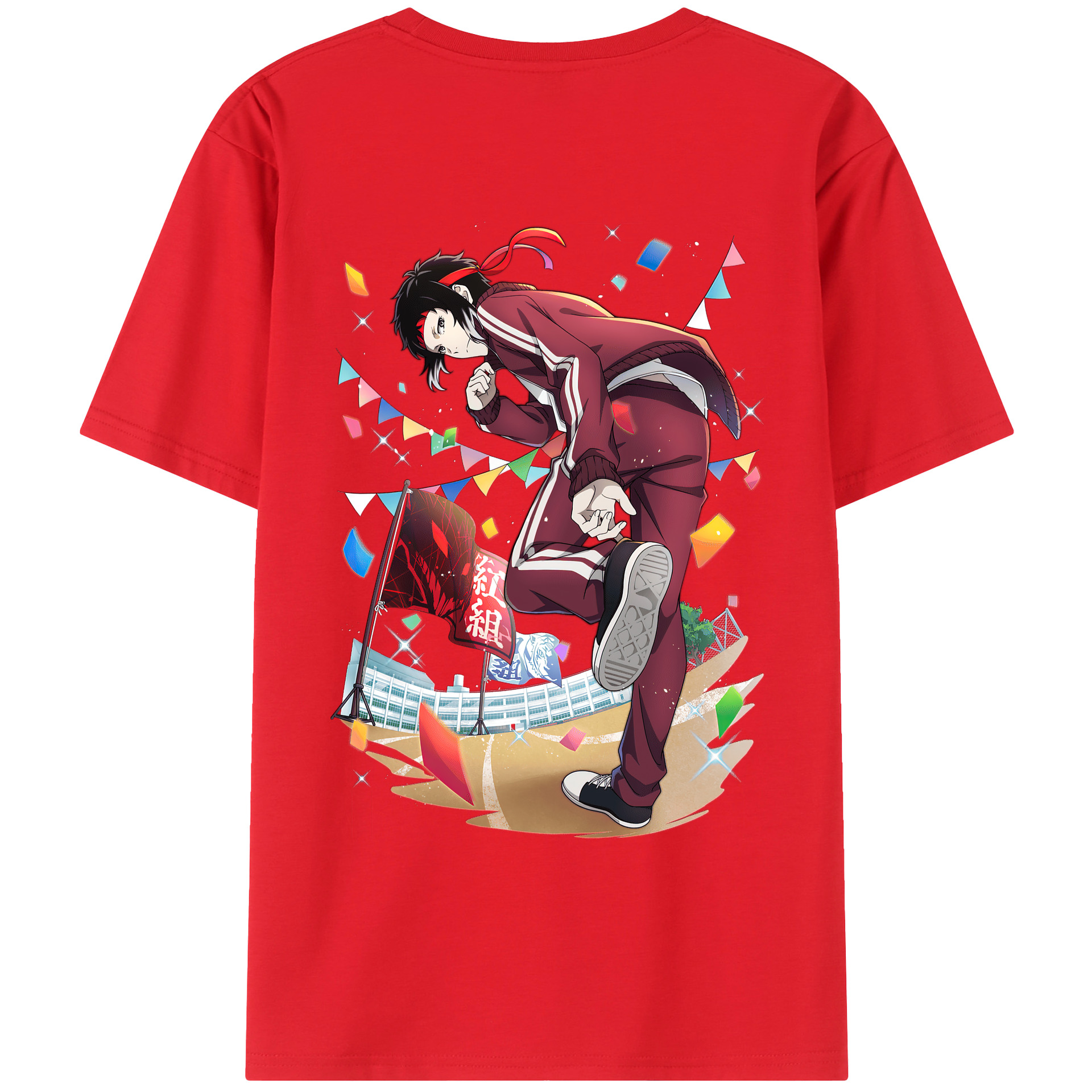 （画像用） 文豪ストレイドッグス Bungo Stray Dogs 綿100％ メンズ半袖Tシャツ（バックプリント） 通気性