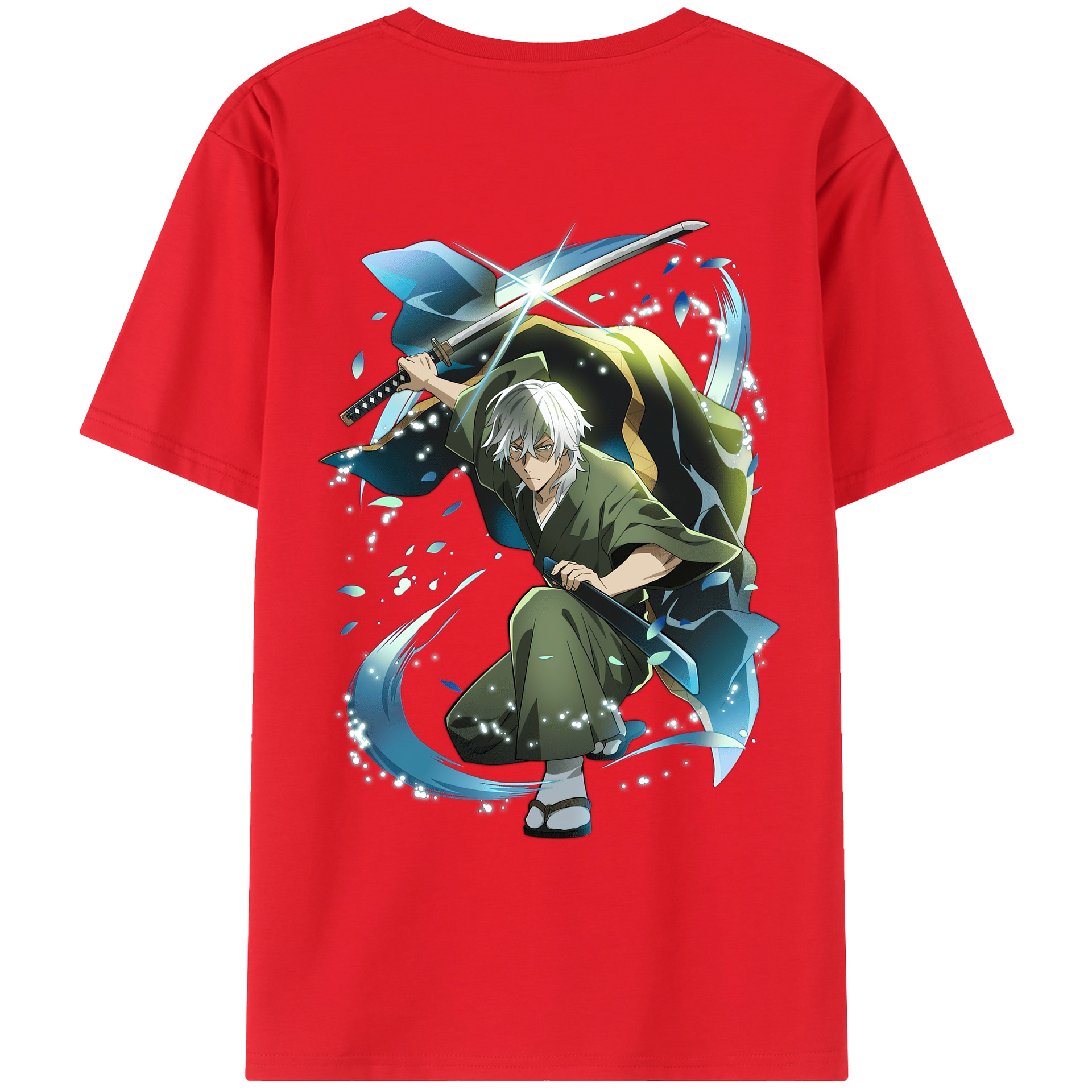 （画像用） 文豪ストレイドッグス Bungo Stray Dogs 綿100％ メンズ半袖Tシャツ（バックプリント） 通気性