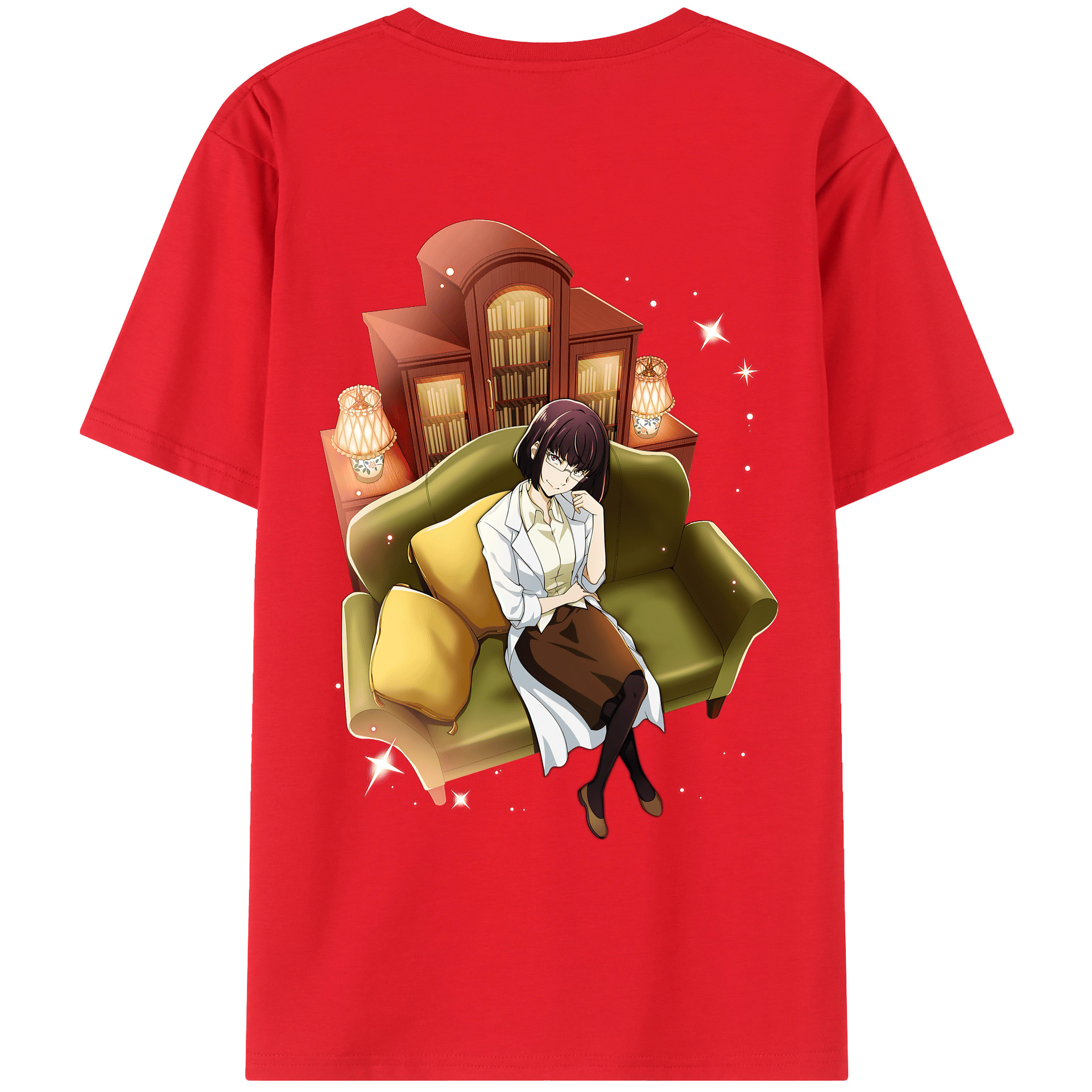（画像用） 文豪ストレイドッグス Bungo Stray Dogs 綿100％ メンズ半袖Tシャツ（バックプリント） 通気性