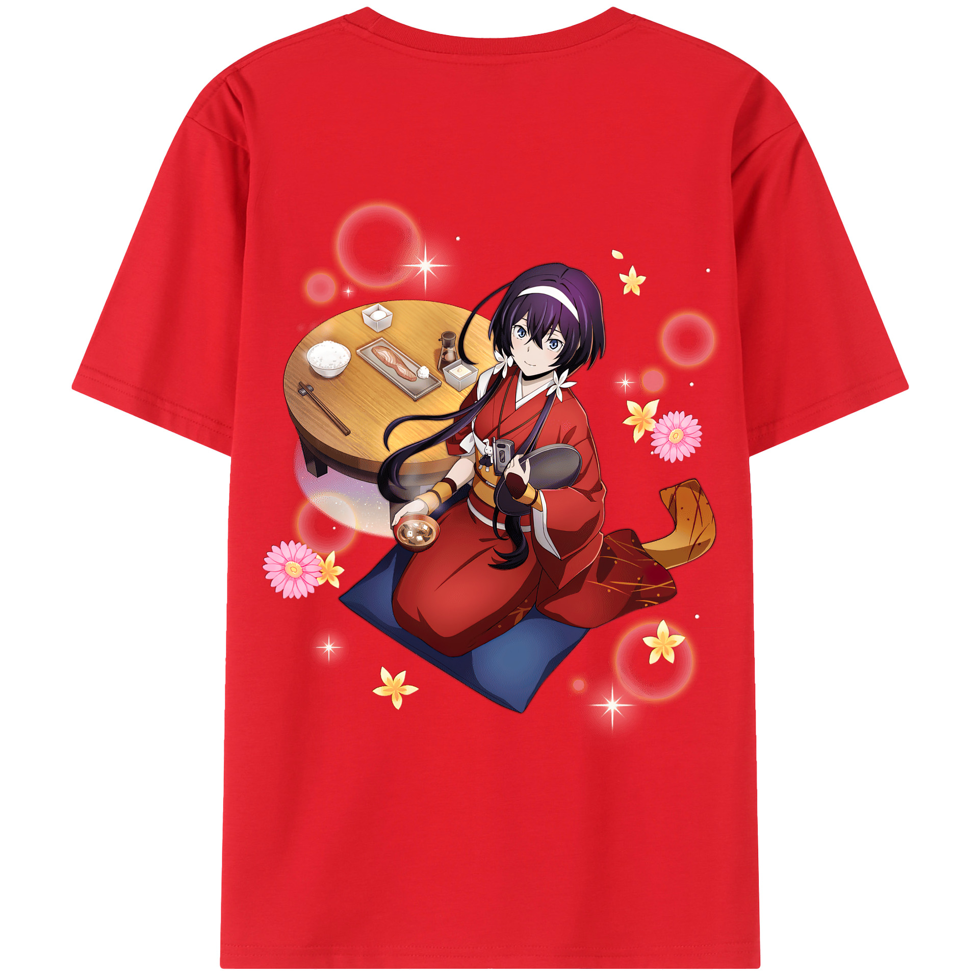 （画像用） 文豪ストレイドッグス Bungo Stray Dogs 綿100％ メンズ半袖Tシャツ（バックプリント） 通気性