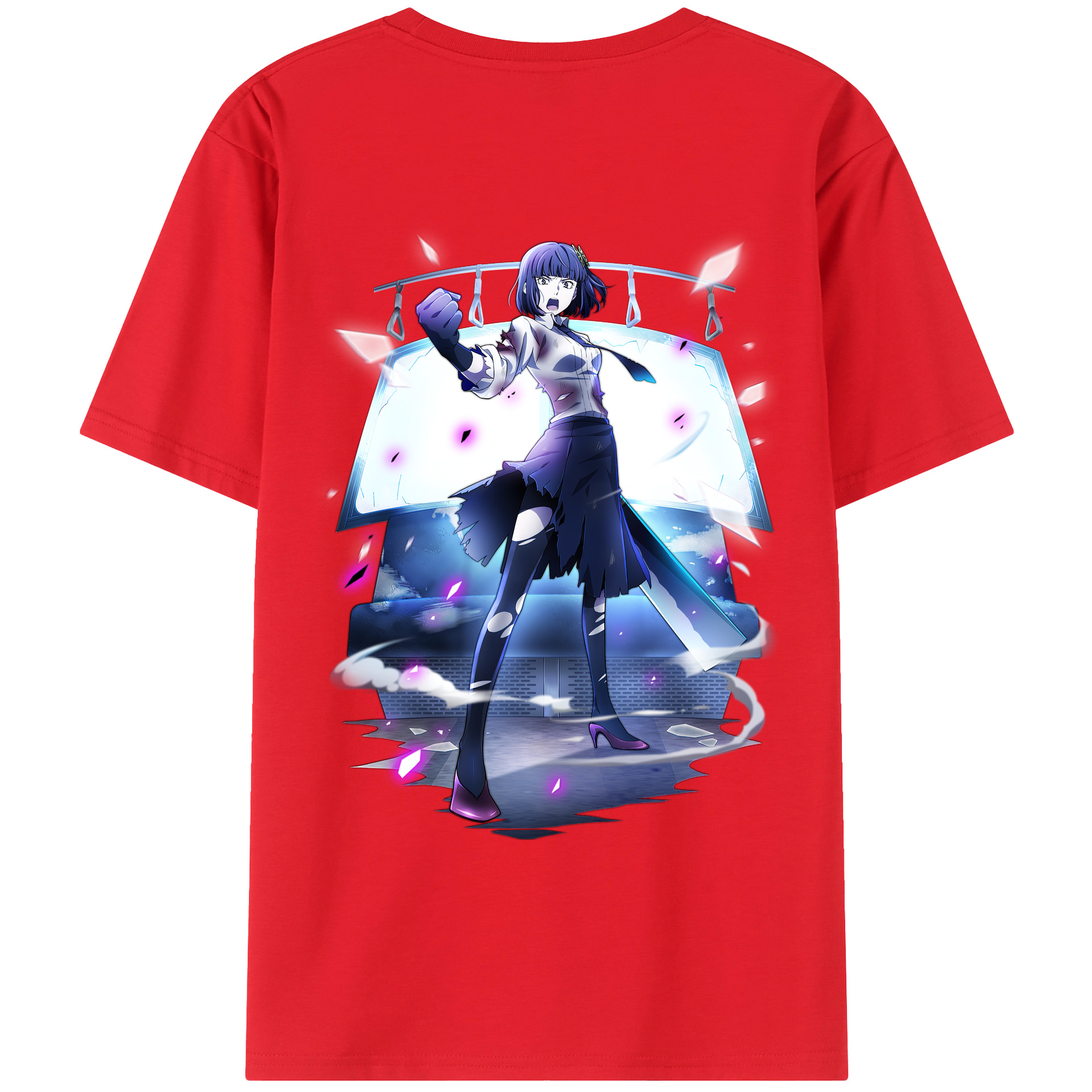 （画像用） 文豪ストレイドッグス Bungo Stray Dogs 綿100％ メンズ半袖Tシャツ（バックプリント） 通気性