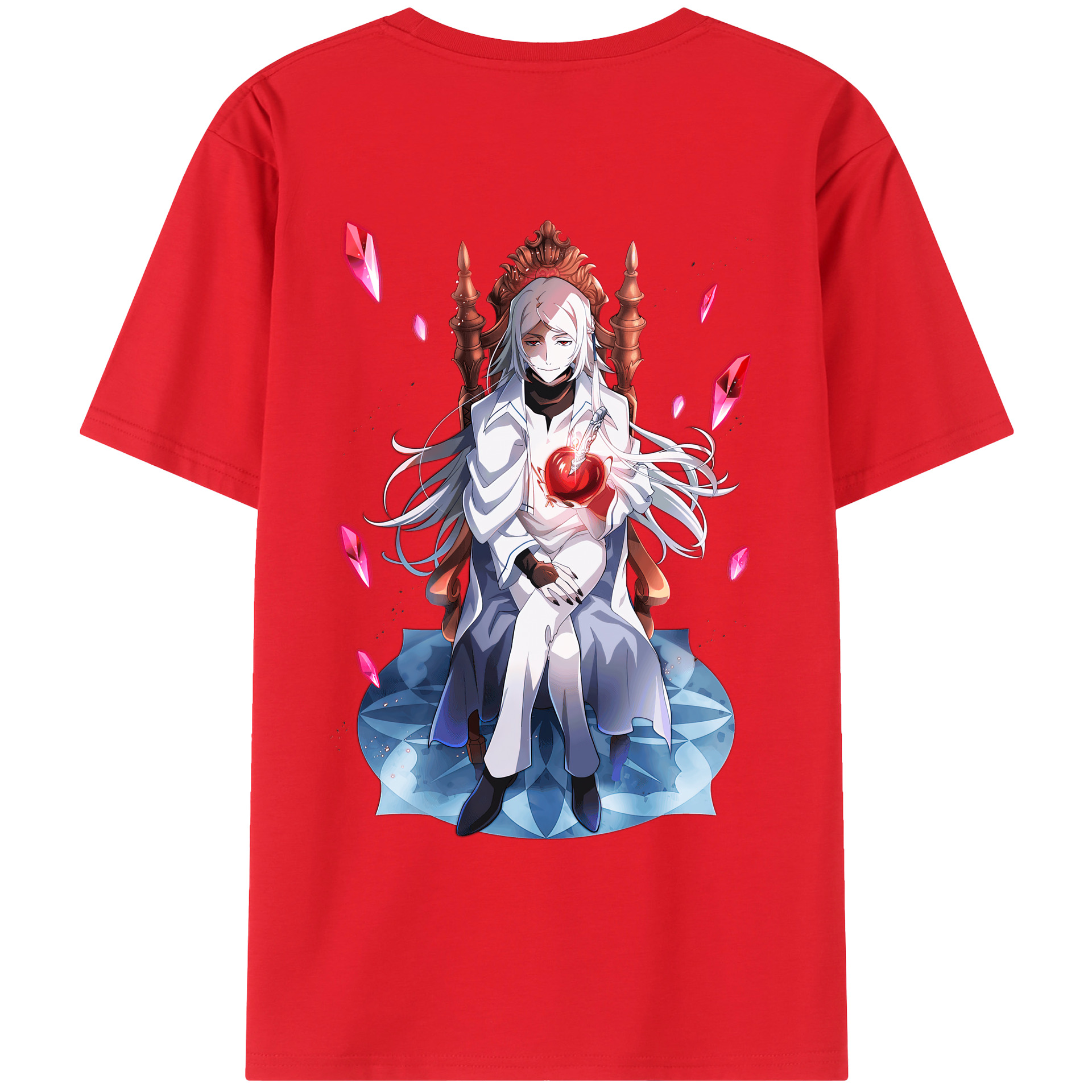 （画像用） 文豪ストレイドッグス Bungo Stray Dogs 綿100％ メンズ半袖Tシャツ（バックプリント） 通気性