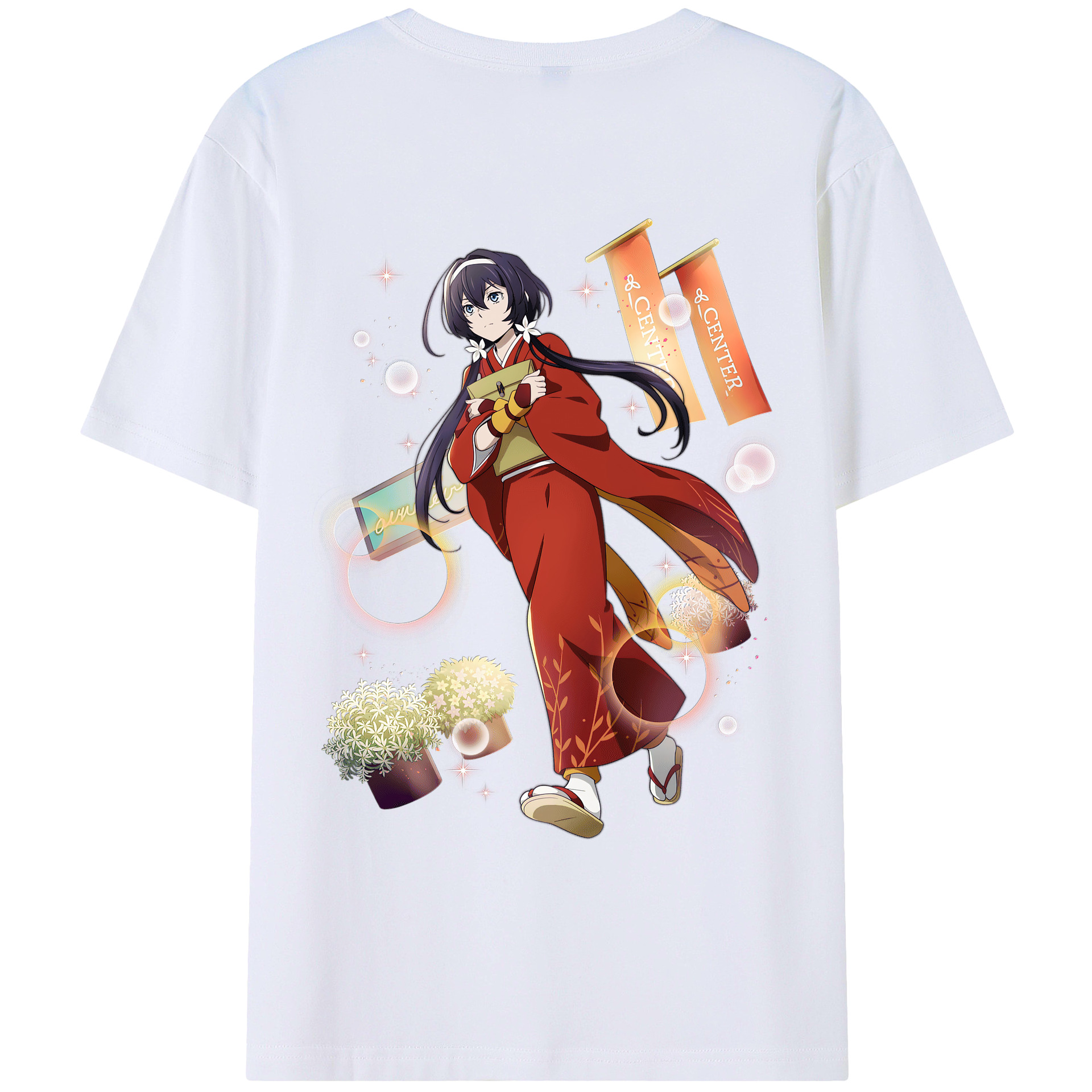 （画像用） 文豪ストレイドッグス Bungo Stray Dogs 綿100％ メンズ半袖Tシャツ（バックプリント） 通気性