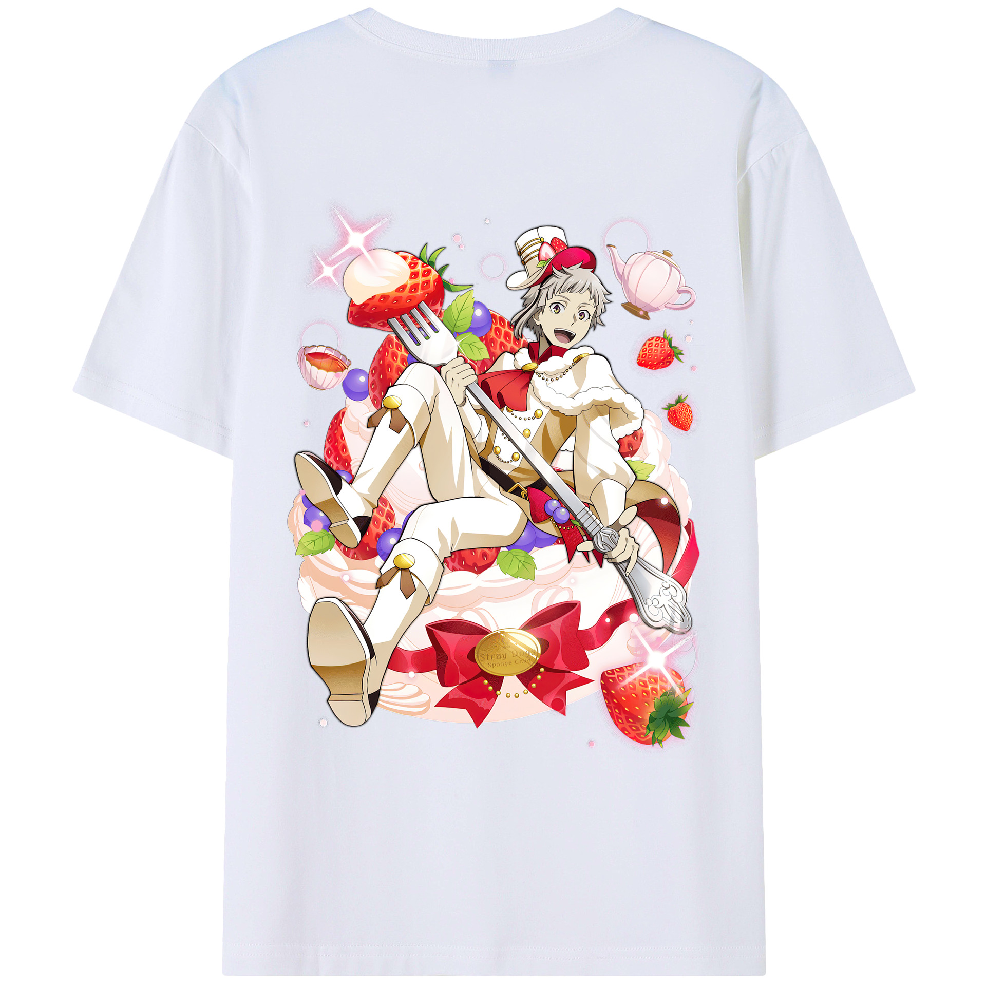 （画像用） 文豪ストレイドッグス Bungo Stray Dogs 綿100％ メンズ半袖Tシャツ（バックプリント） 通気性