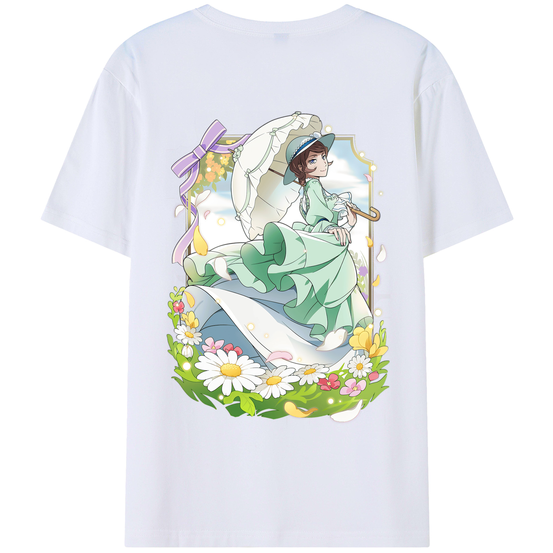 （画像用） 文豪ストレイドッグス Bungo Stray Dogs 綿100％ メンズ半袖Tシャツ（バックプリント） 通気性