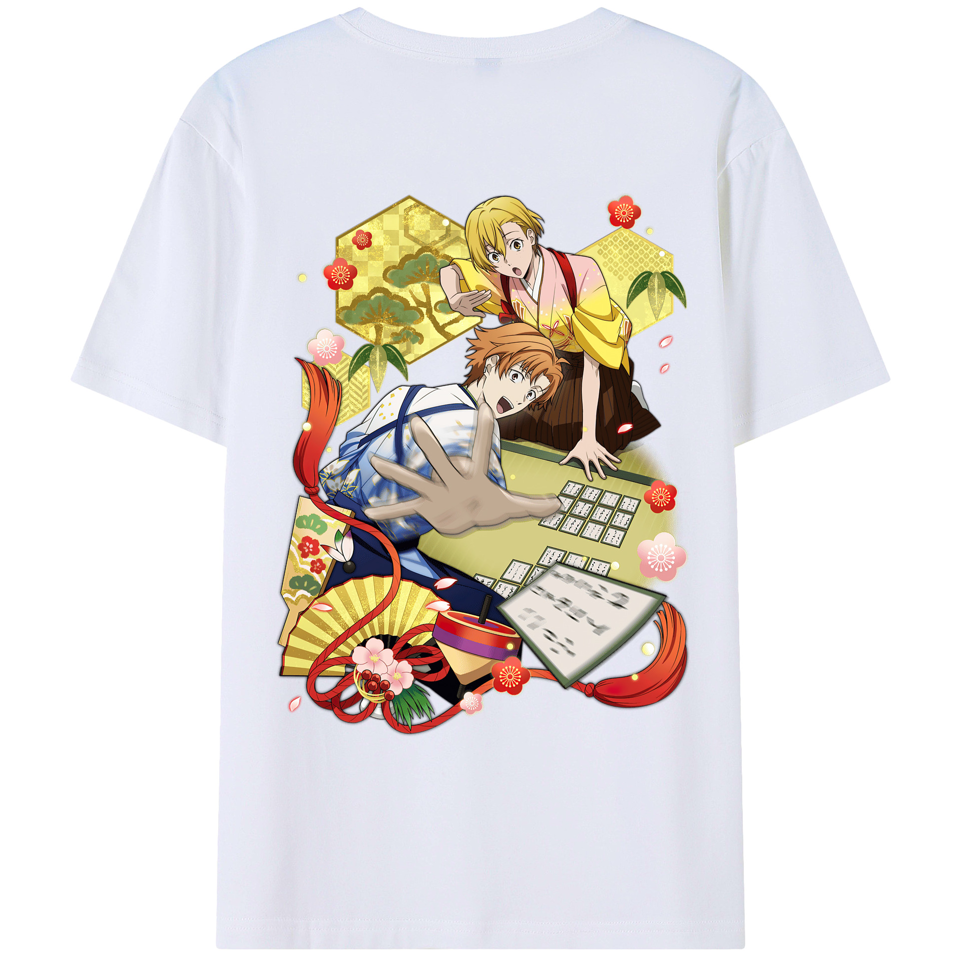 （画像用） 文豪ストレイドッグス Bungo Stray Dogs 綿100％ メンズ半袖Tシャツ（バックプリント） 通気性