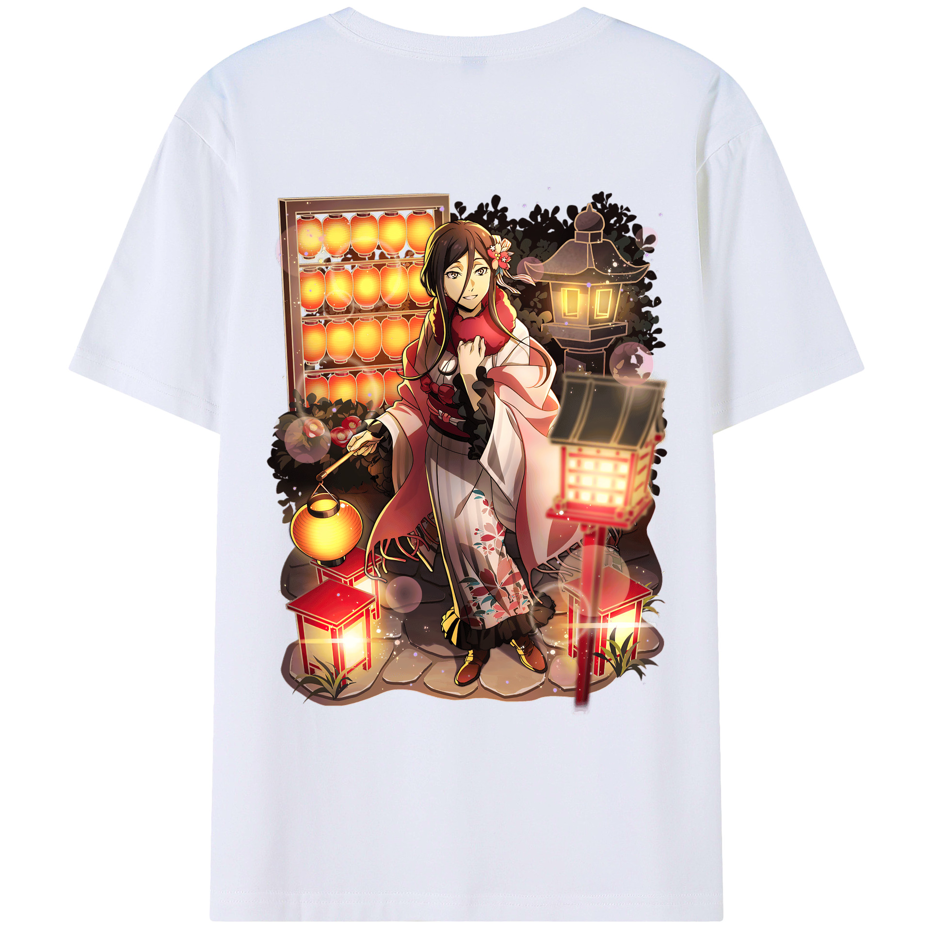 （画像用） 文豪ストレイドッグス Bungo Stray Dogs 綿100％ メンズ半袖Tシャツ（バックプリント） 通気性