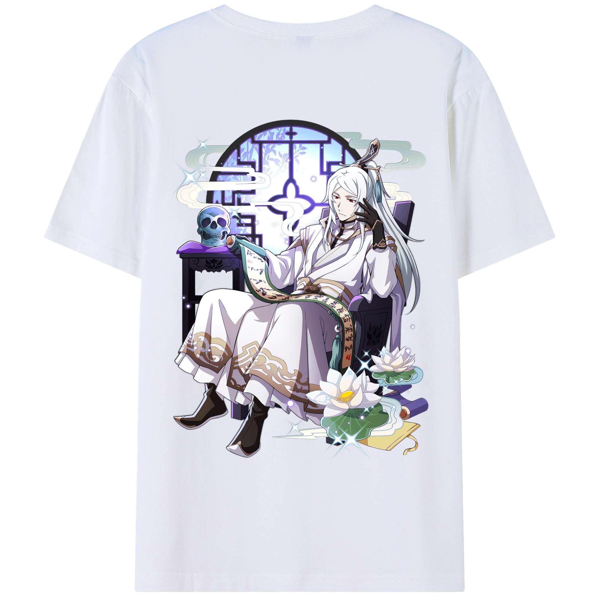 （画像用） 文豪ストレイドッグス Bungo Stray Dogs 綿100％ メンズ半袖Tシャツ（バックプリント） 通気性