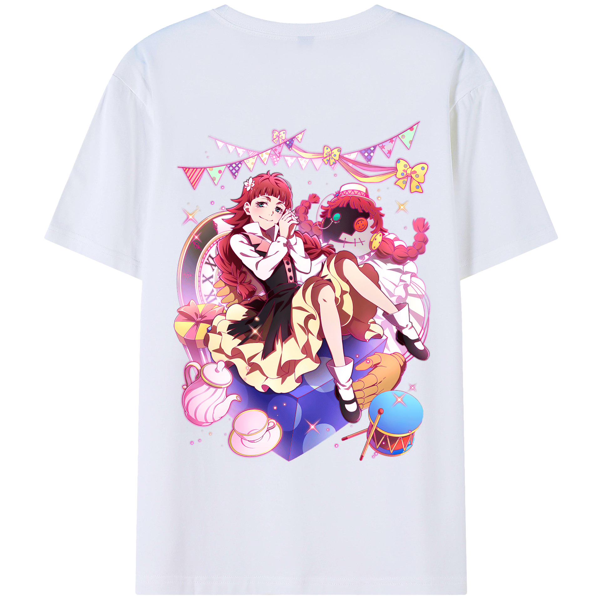 （画像用） 文豪ストレイドッグス Bungo Stray Dogs 綿100％ メンズ半袖Tシャツ（バックプリント） 通気性