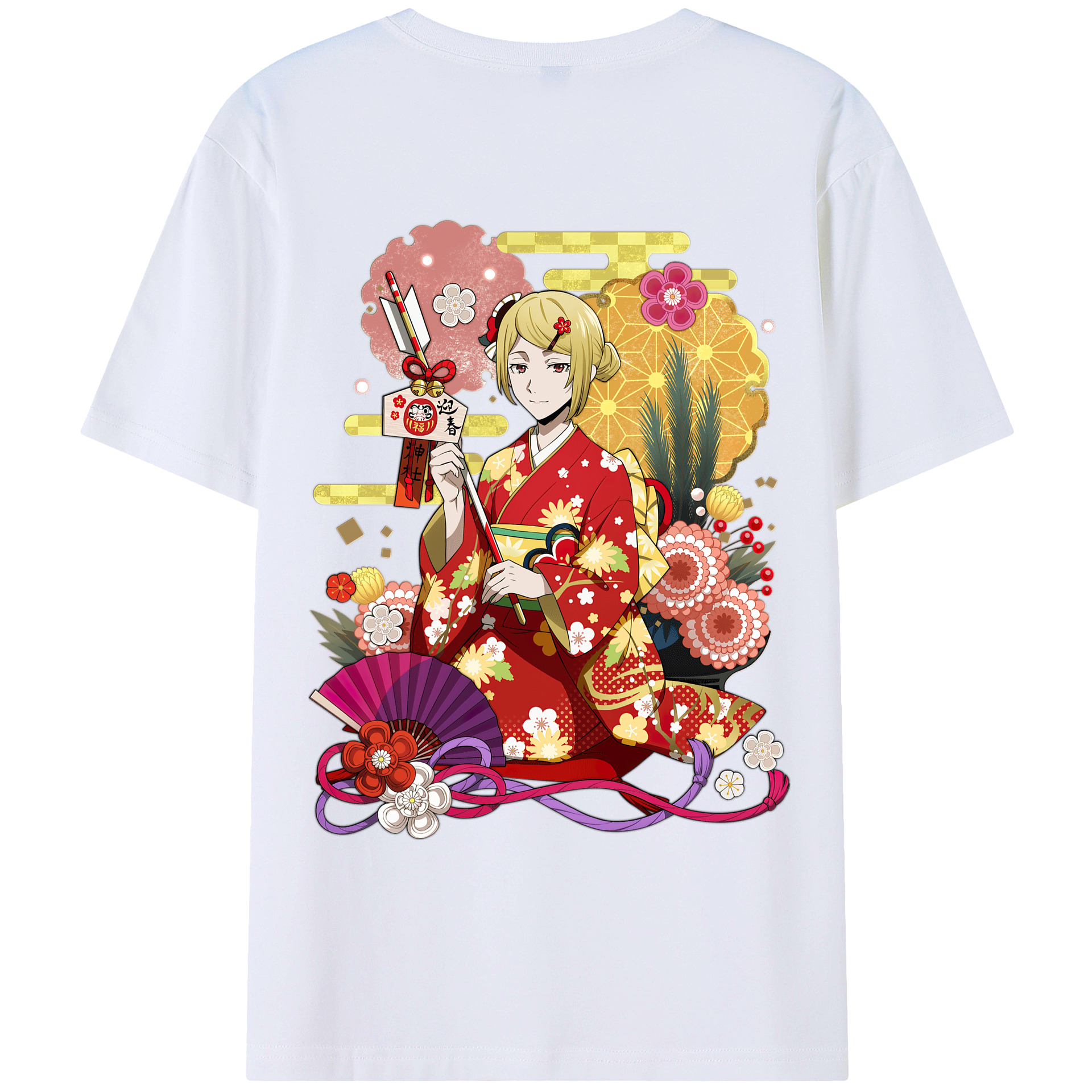 （画像用） 文豪ストレイドッグス Bungo Stray Dogs 綿100％ メンズ半袖Tシャツ（バックプリント） 通気性