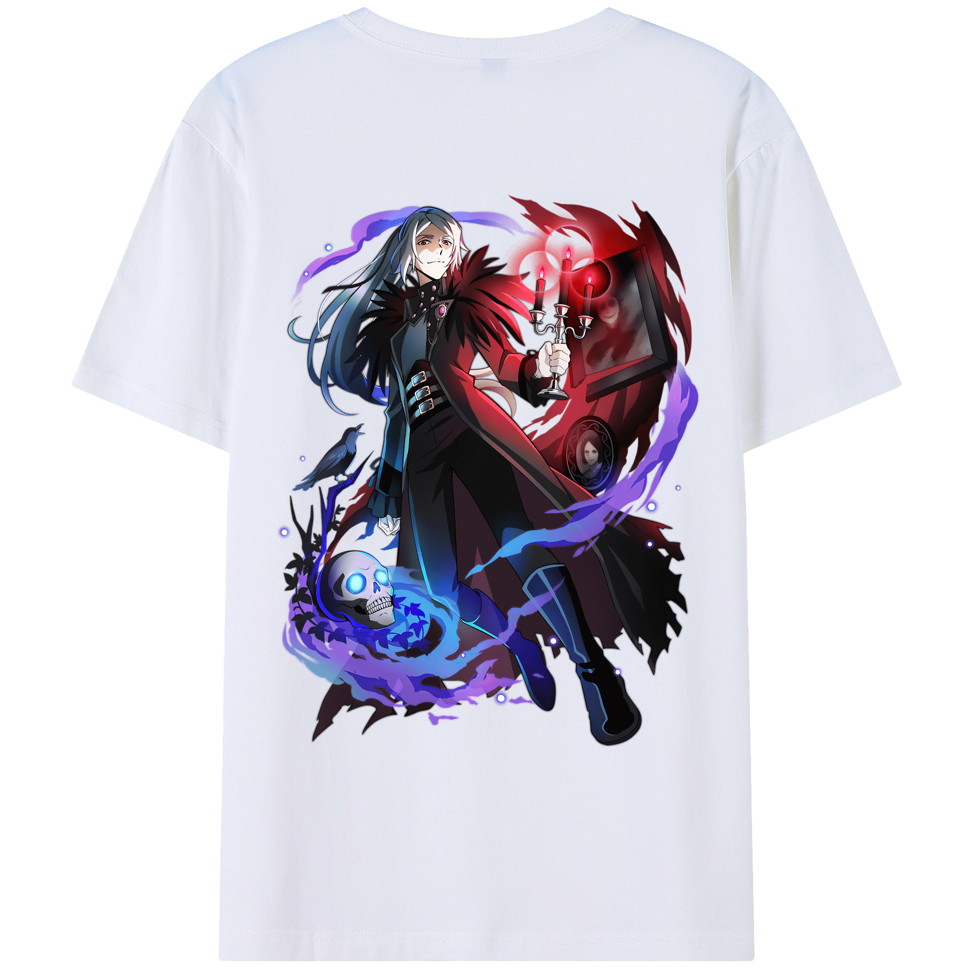 （画像用） 文豪ストレイドッグス Bungo Stray Dogs 綿100％ メンズ半袖Tシャツ（バックプリント） 通気性