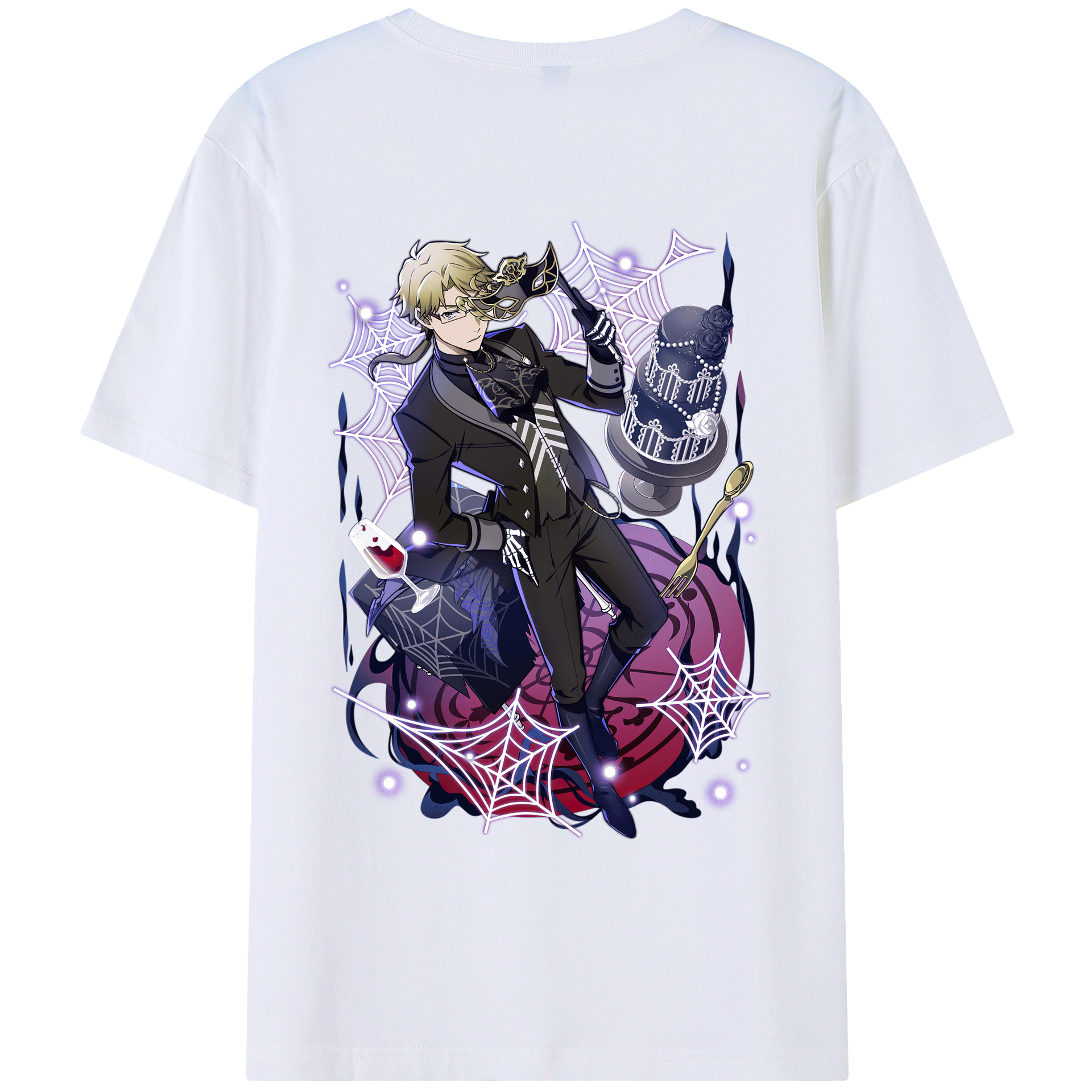 （画像用） 文豪ストレイドッグス Bungo Stray Dogs 綿100％ メンズ半袖Tシャツ（バックプリント） 通気性