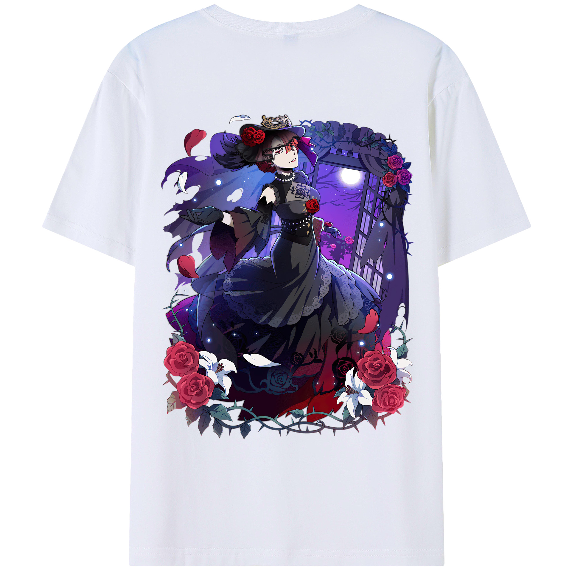 （画像用） 文豪ストレイドッグス Bungo Stray Dogs 綿100％ メンズ半袖Tシャツ（バックプリント） 通気性