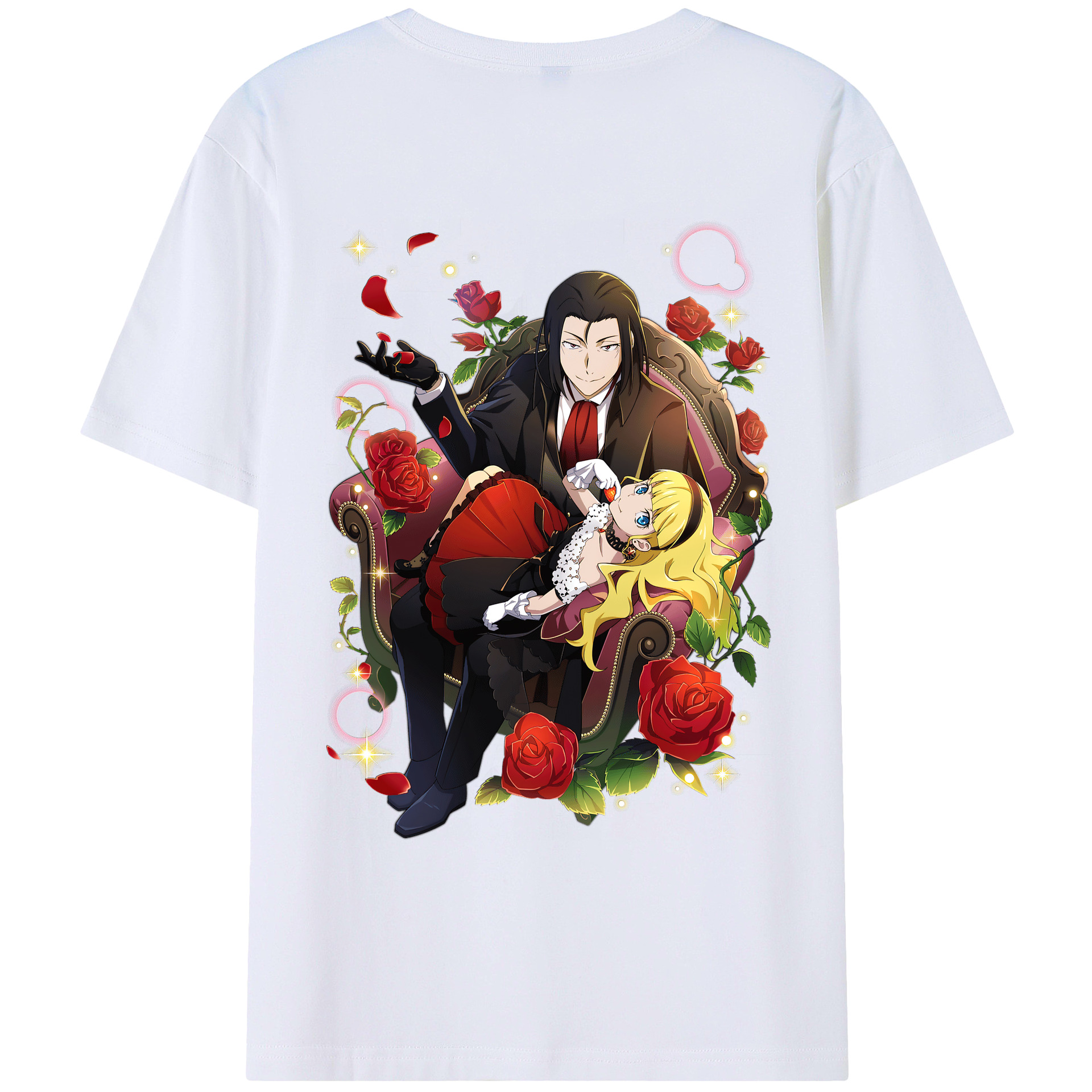 （画像用） 文豪ストレイドッグス Bungo Stray Dogs 綿100％ メンズ半袖Tシャツ（バックプリント） 通気性