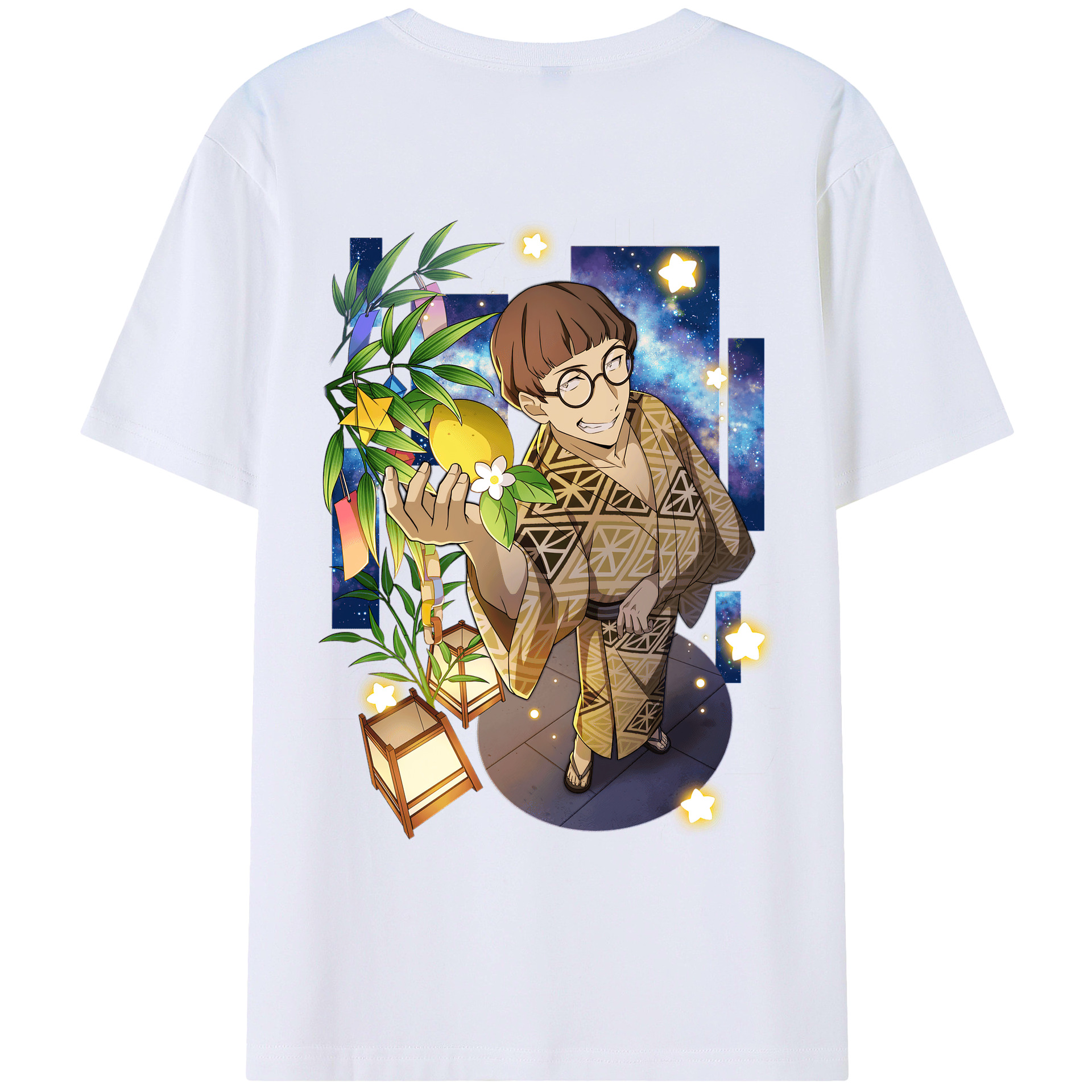 （画像用） 文豪ストレイドッグス Bungo Stray Dogs 綿100％ メンズ半袖Tシャツ（バックプリント） 通気性