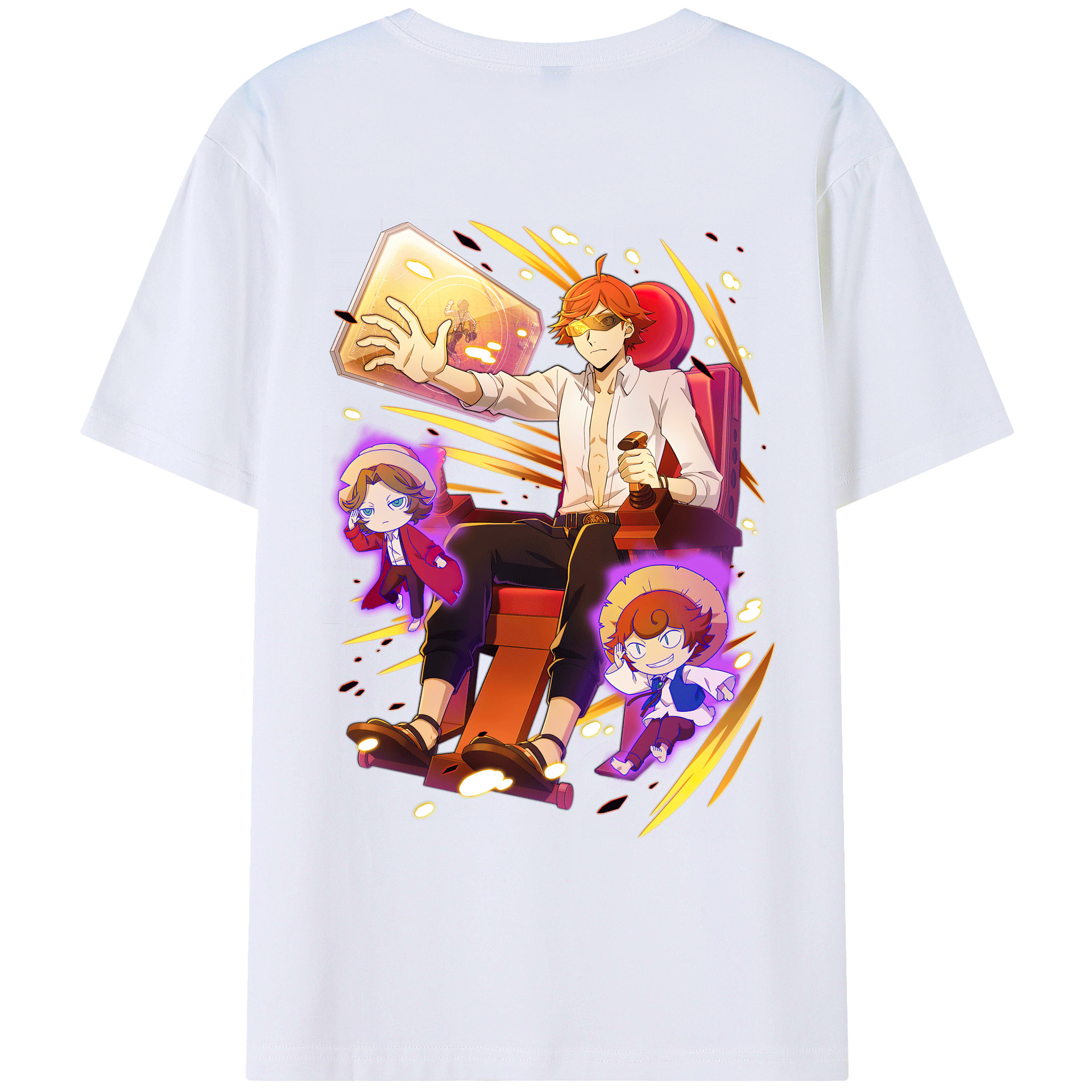 （画像用） 文豪ストレイドッグス Bungo Stray Dogs 綿100％ メンズ半袖Tシャツ（バックプリント） 通気性