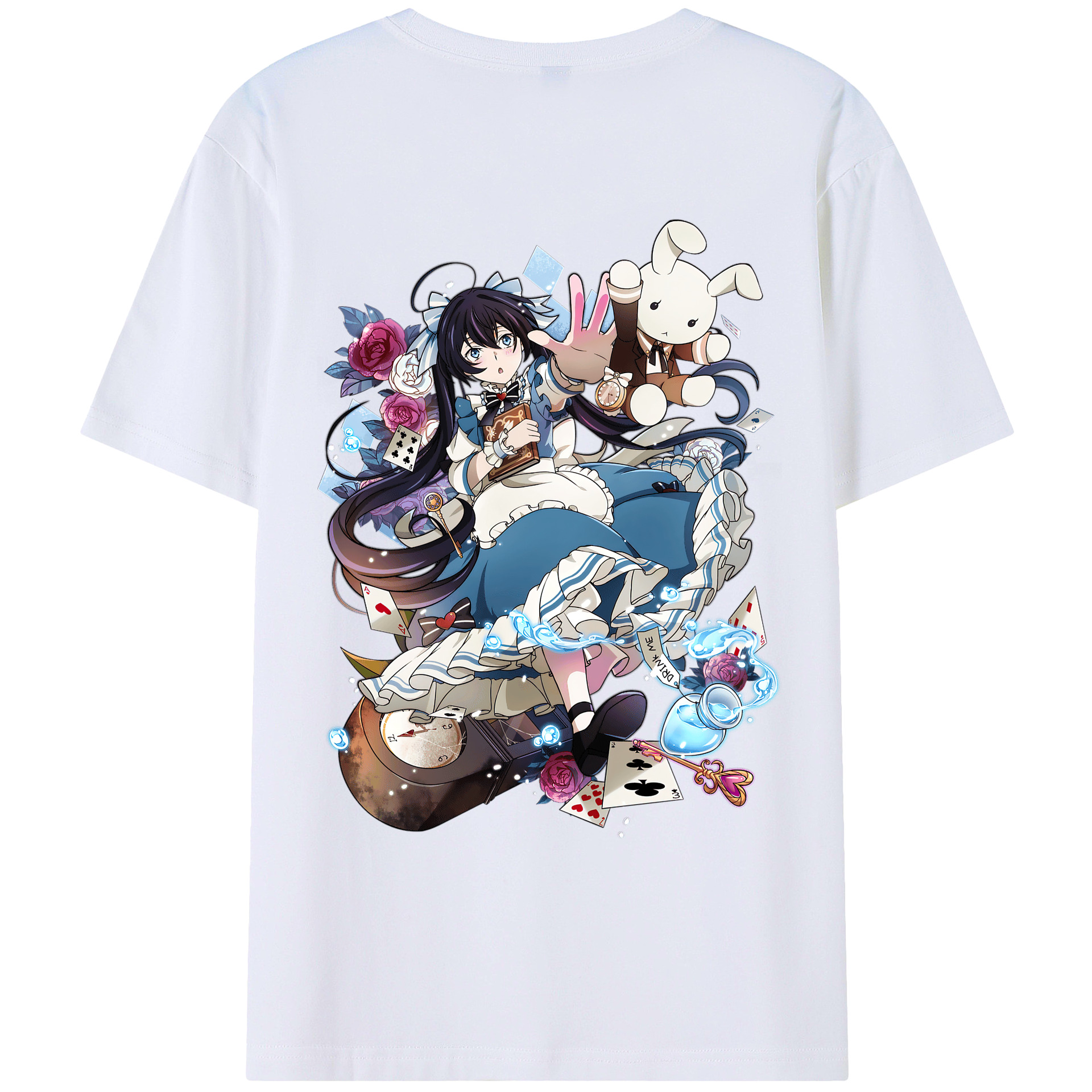 （画像用） 文豪ストレイドッグス Bungo Stray Dogs 綿100％ メンズ半袖Tシャツ（バックプリント） 通気性