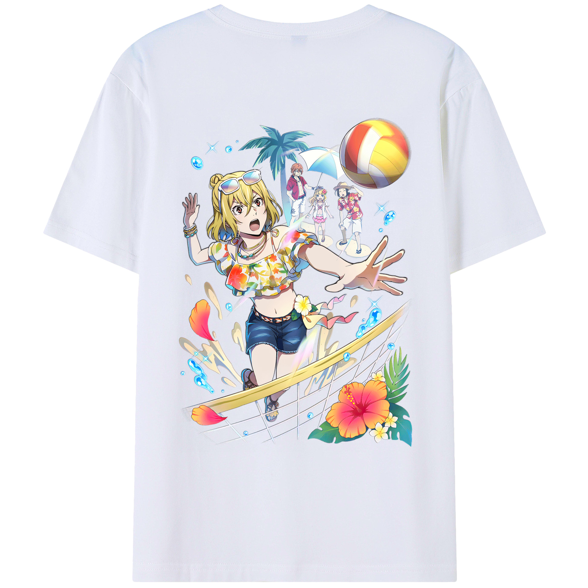 （画像用） 文豪ストレイドッグス Bungo Stray Dogs 綿100％ メンズ半袖Tシャツ（バックプリント） 通気性