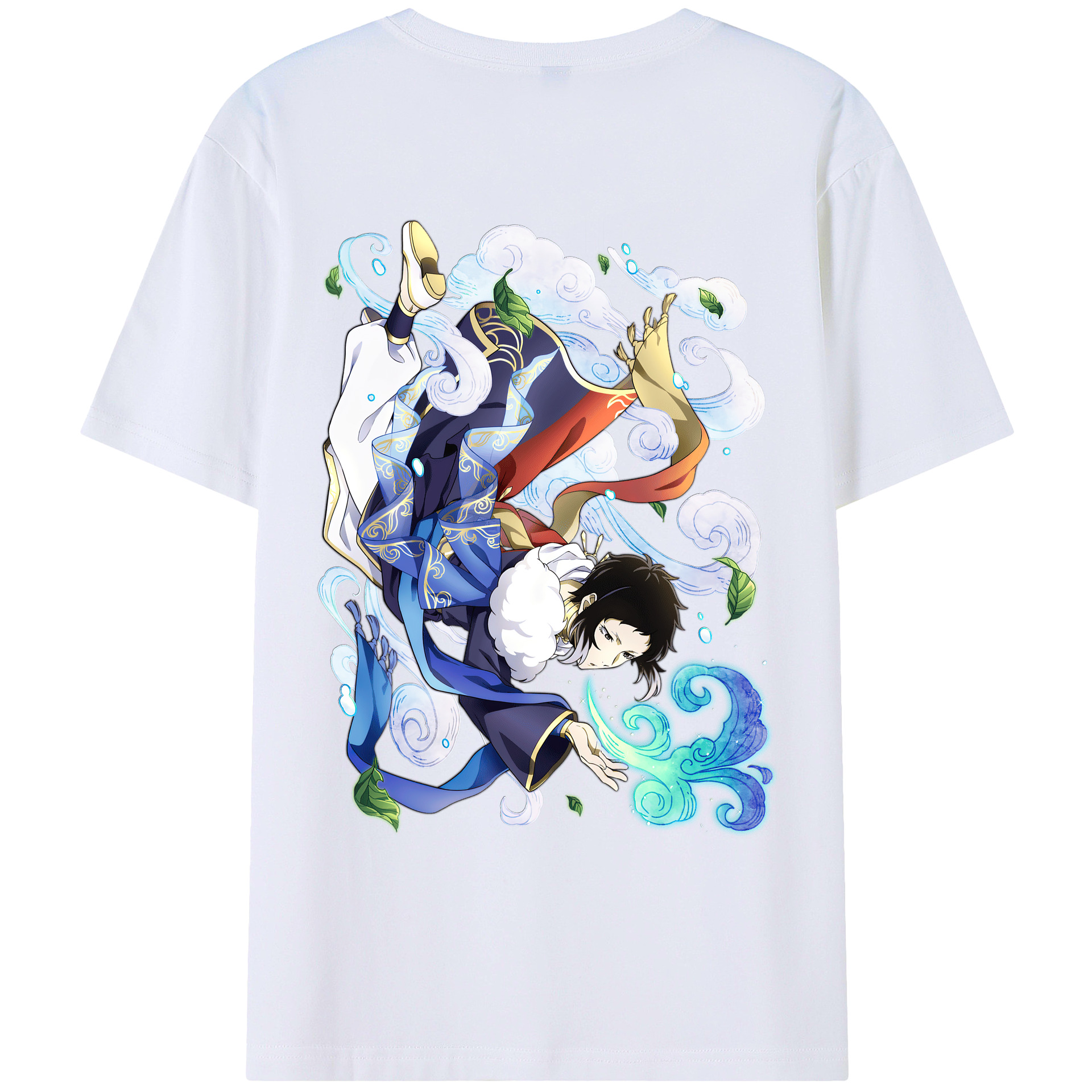 （画像用） 文豪ストレイドッグス Bungo Stray Dogs 綿100％ メンズ半袖Tシャツ（バックプリント） 通気性