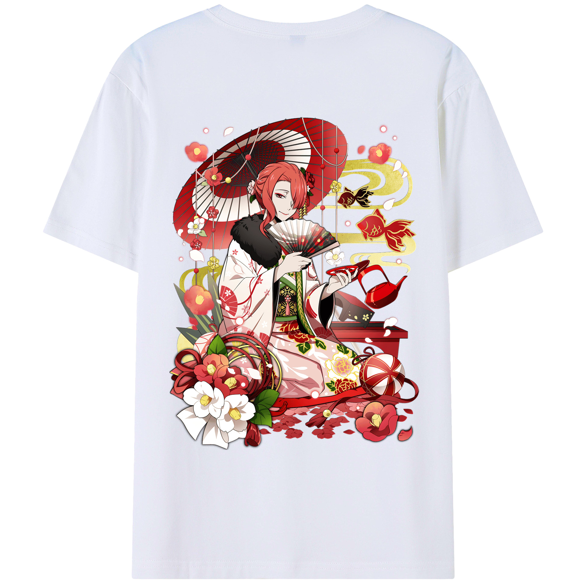 （画像用） 文豪ストレイドッグス Bungo Stray Dogs 綿100％ メンズ半袖Tシャツ（バックプリント） 通気性