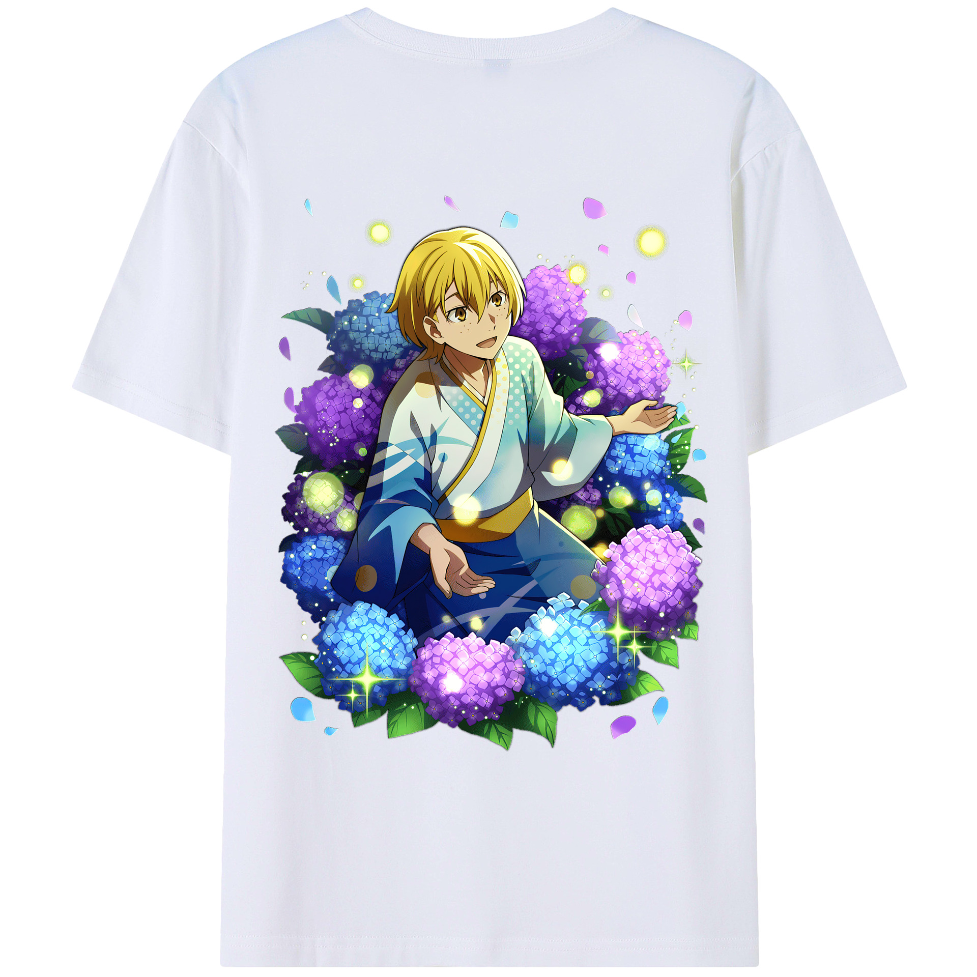 （画像用） 文豪ストレイドッグス Bungo Stray Dogs 綿100％ メンズ半袖Tシャツ（バックプリント） 通気性
