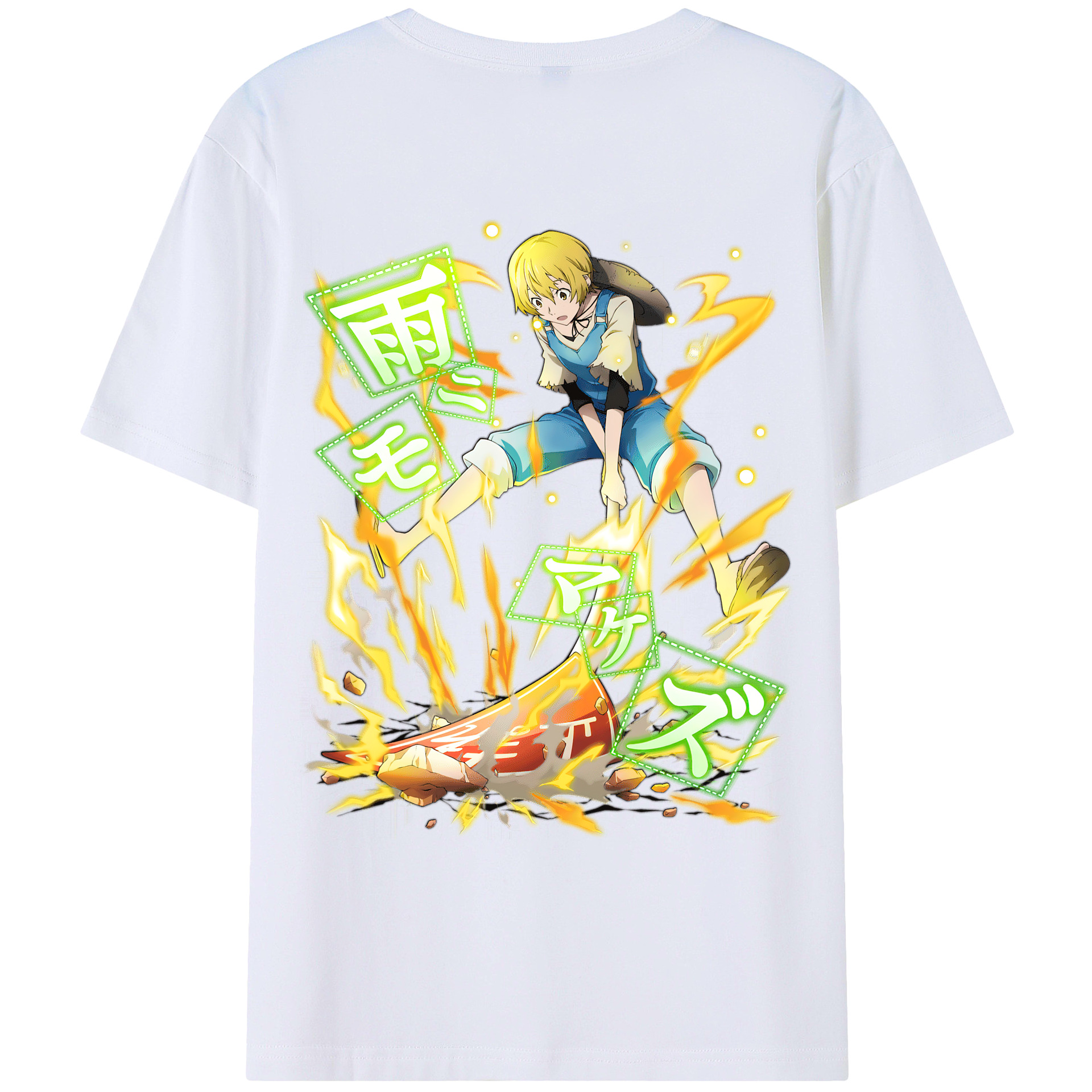 （画像用） 文豪ストレイドッグス Bungo Stray Dogs 綿100％ メンズ半袖Tシャツ（バックプリント） 通気性