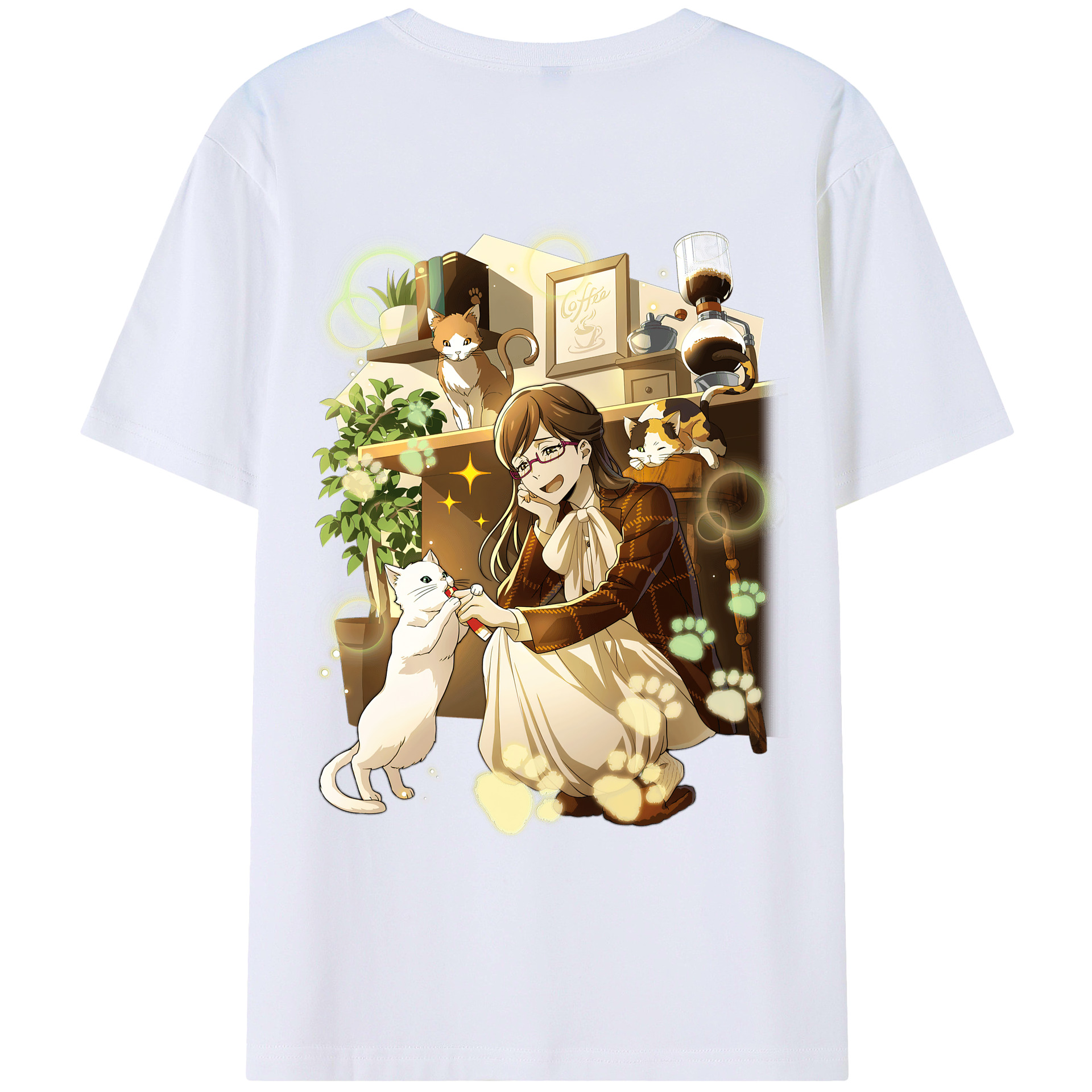 （画像用） 文豪ストレイドッグス Bungo Stray Dogs 綿100％ メンズ半袖Tシャツ（バックプリント） 通気性