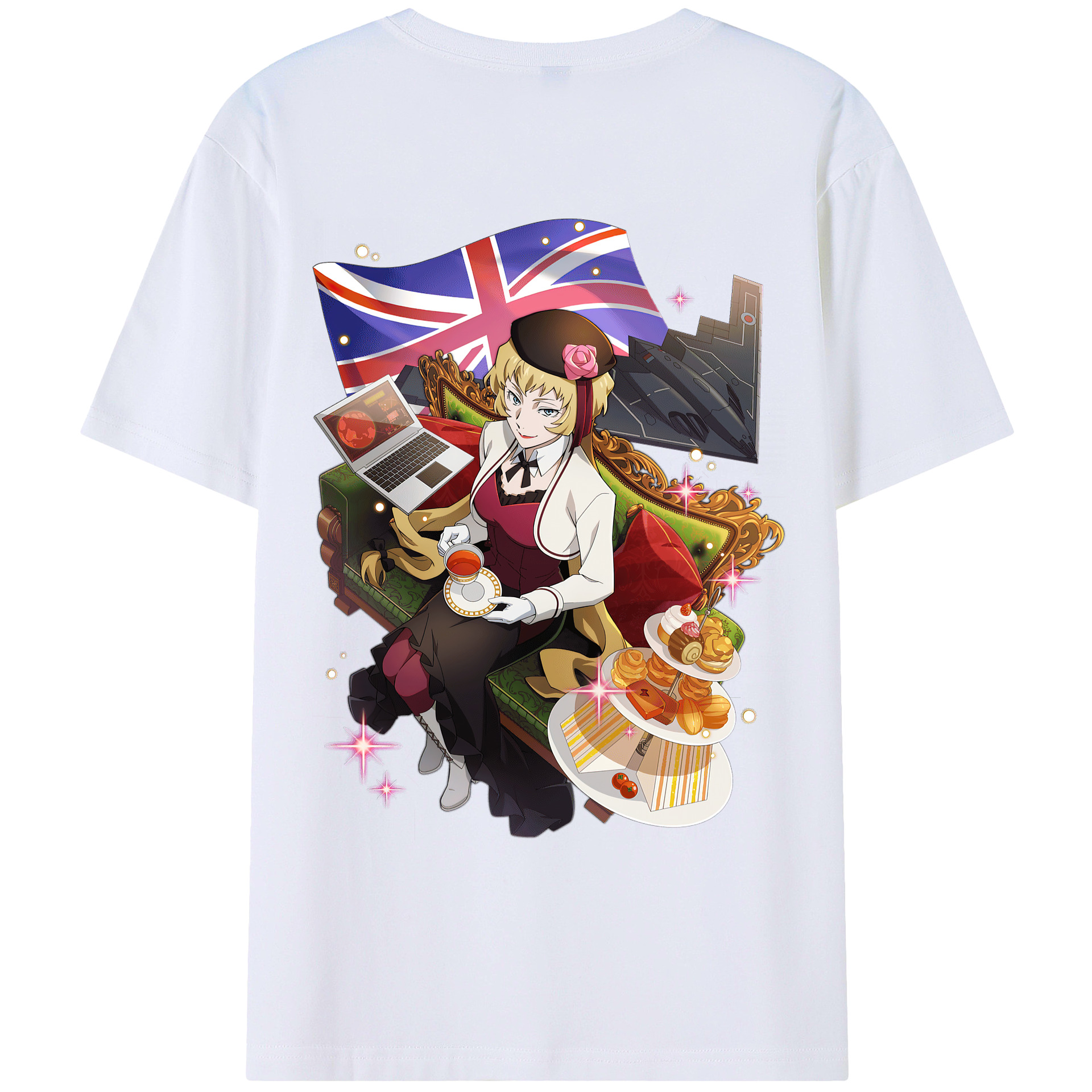 （画像用） 文豪ストレイドッグス Bungo Stray Dogs 綿100％ メンズ半袖Tシャツ（バックプリント） 通気性