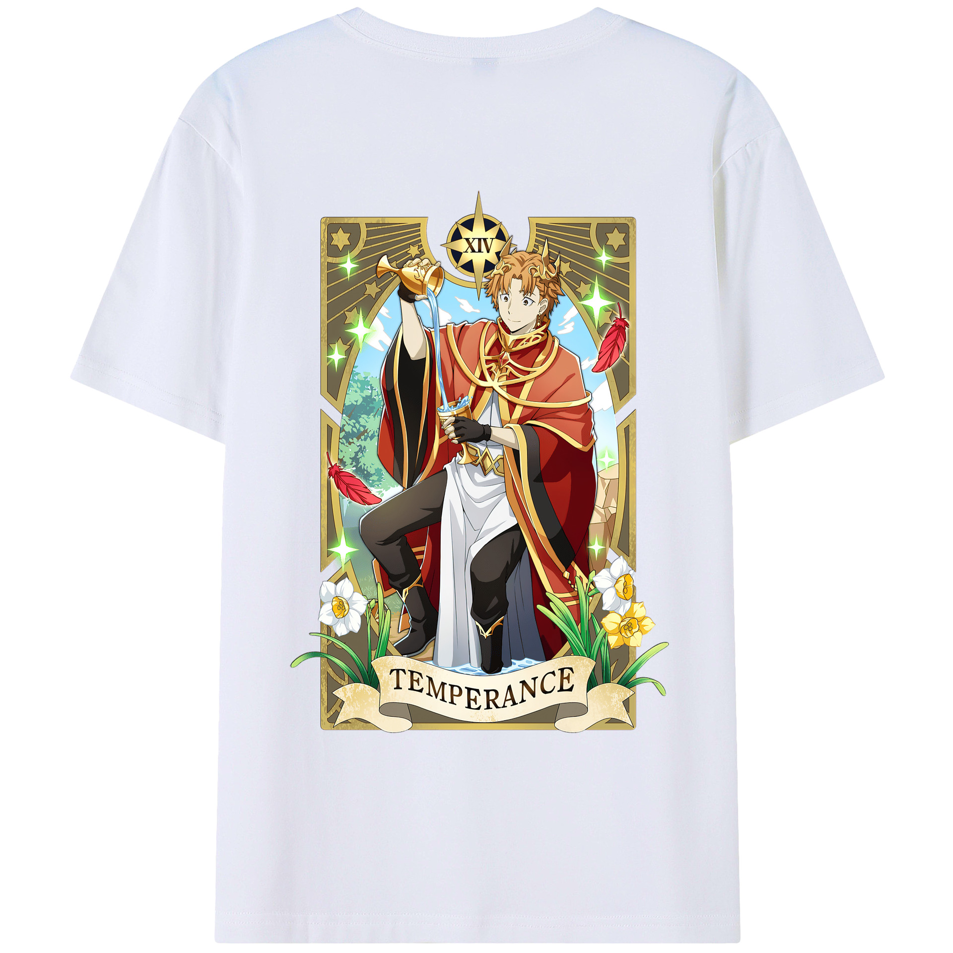 （画像用） 文豪ストレイドッグス Bungo Stray Dogs 綿100％ メンズ半袖Tシャツ（バックプリント） 通気性