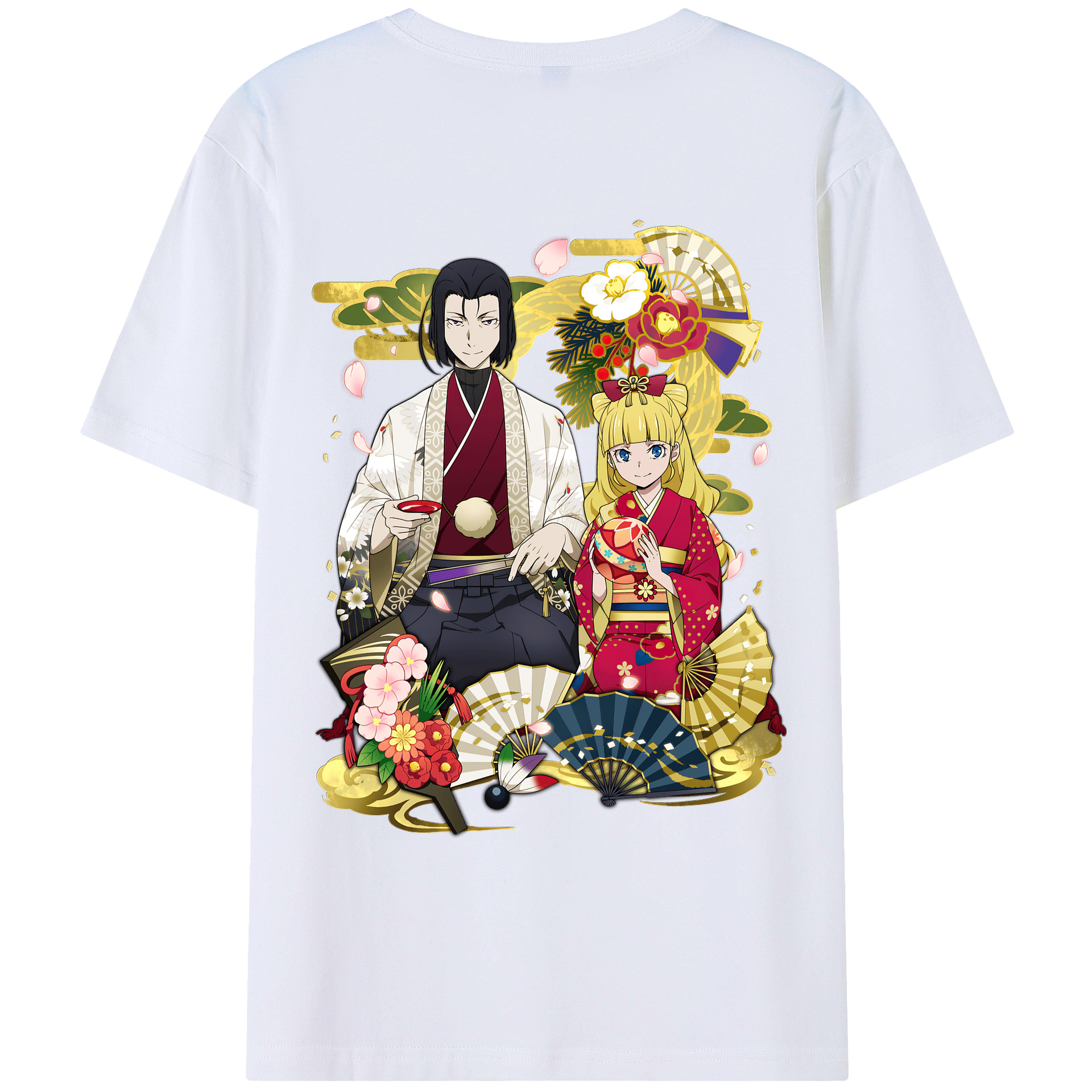 （画像用） 文豪ストレイドッグス Bungo Stray Dogs 綿100％ メンズ半袖Tシャツ（バックプリント） 通気性