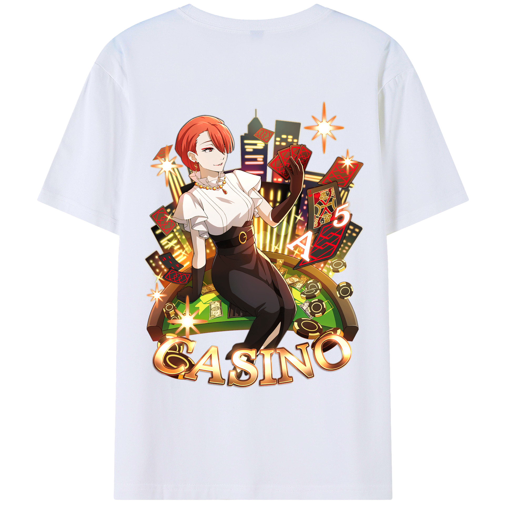 （画像用） 文豪ストレイドッグス Bungo Stray Dogs 綿100％ メンズ半袖Tシャツ（バックプリント） 通気性