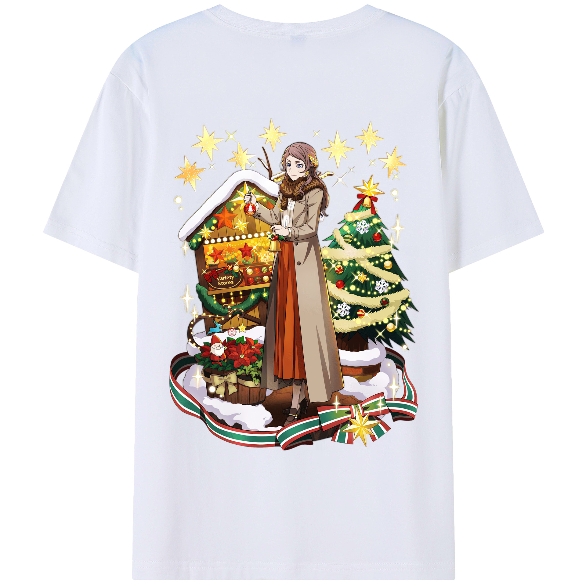 （画像用） 文豪ストレイドッグス Bungo Stray Dogs 綿100％ メンズ半袖Tシャツ（バックプリント） 通気性