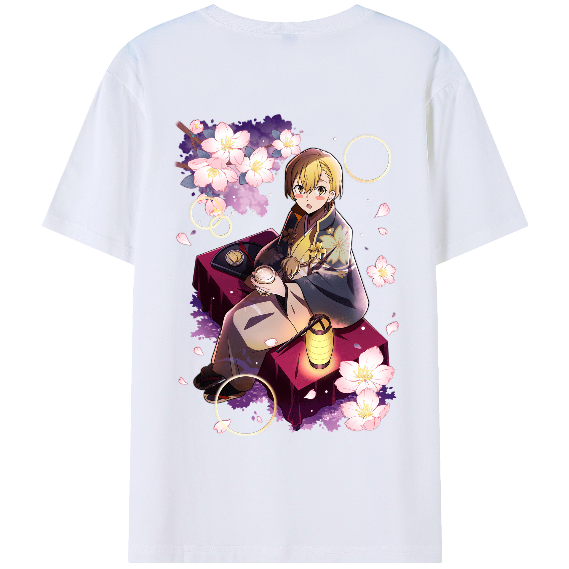 （画像用） 文豪ストレイドッグス Bungo Stray Dogs 綿100％ メンズ半袖Tシャツ（バックプリント） 通気性