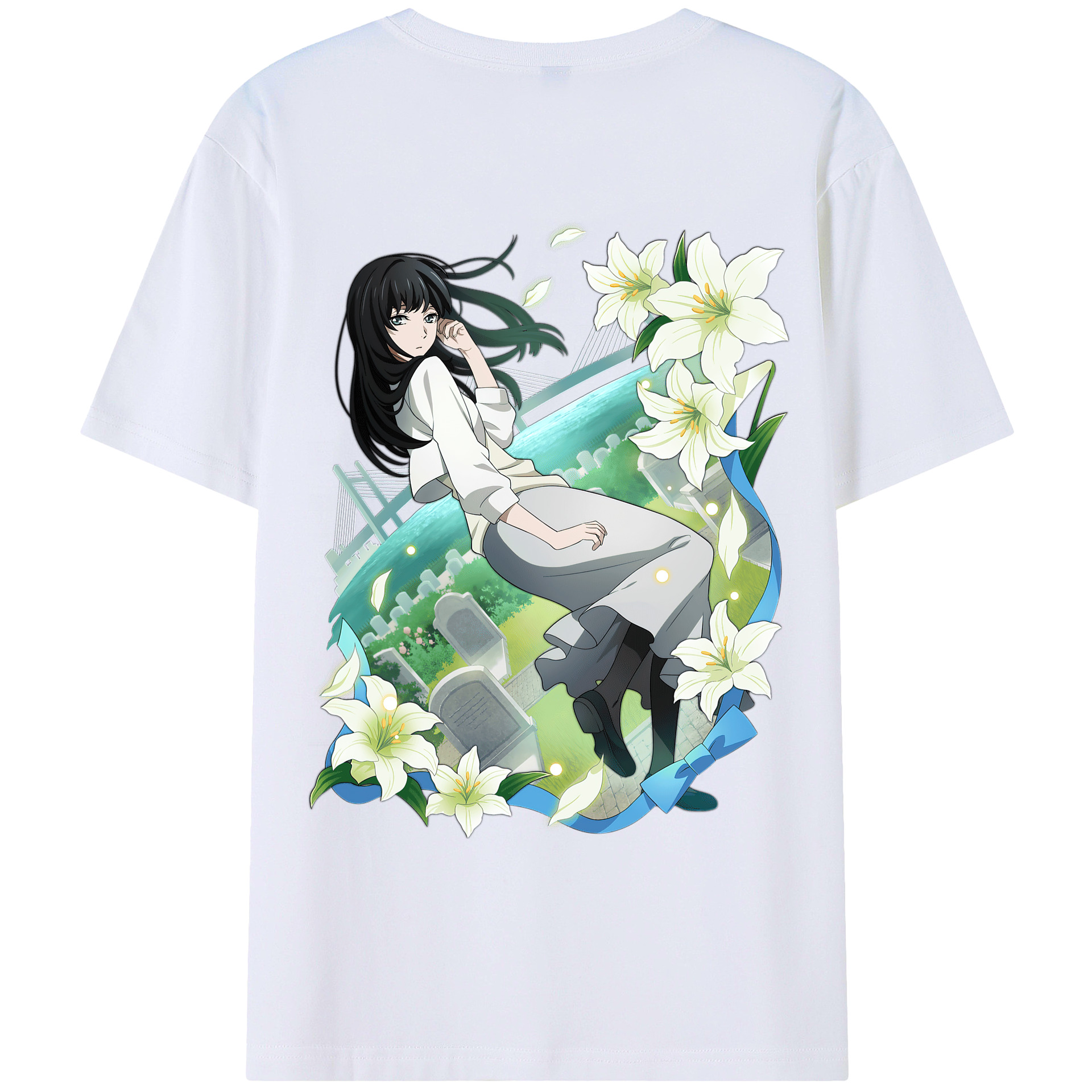 （画像用） 文豪ストレイドッグス Bungo Stray Dogs 綿100％ メンズ半袖Tシャツ（バックプリント） 通気性