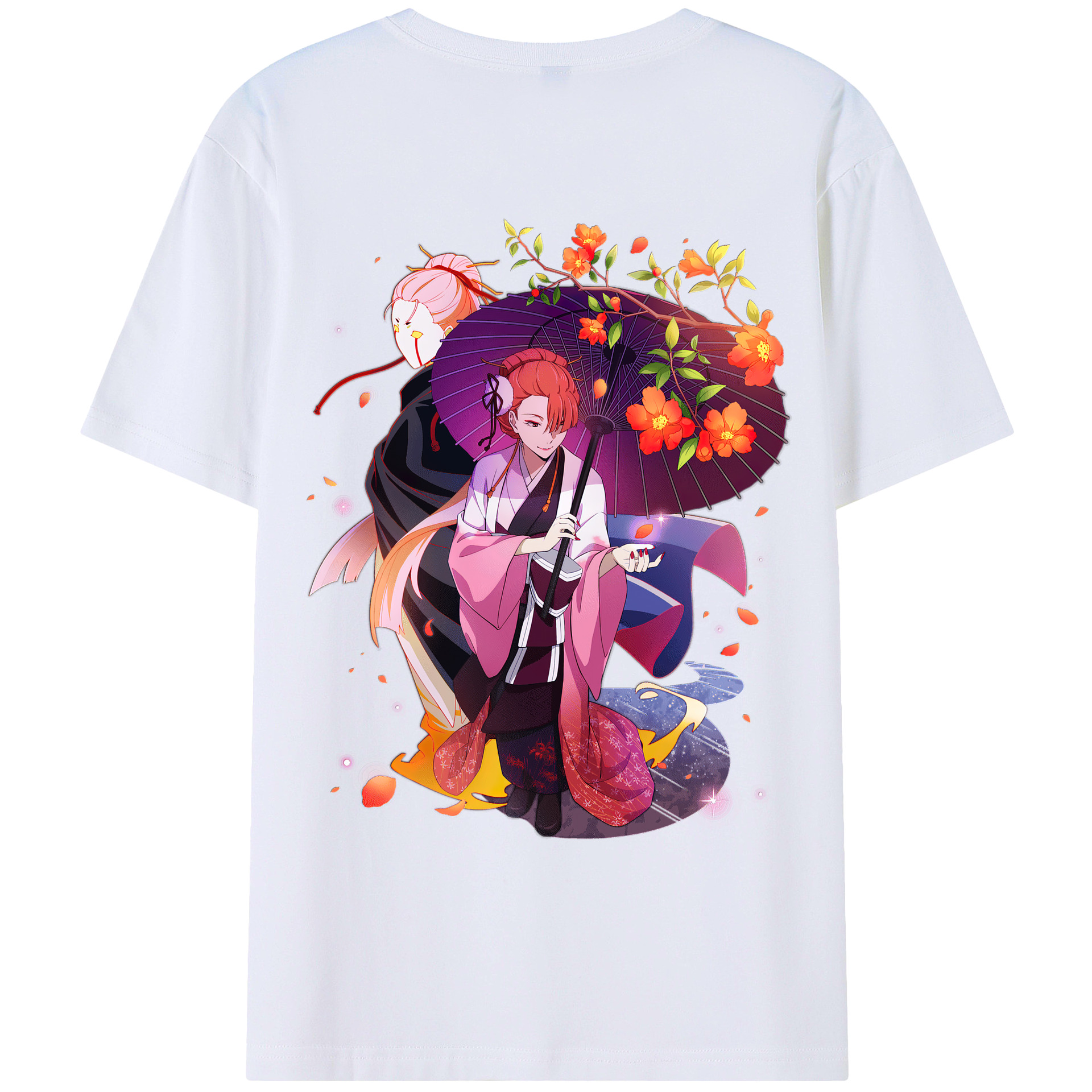 （画像用） 文豪ストレイドッグス Bungo Stray Dogs 綿100％ メンズ半袖Tシャツ（バックプリント） 通気性