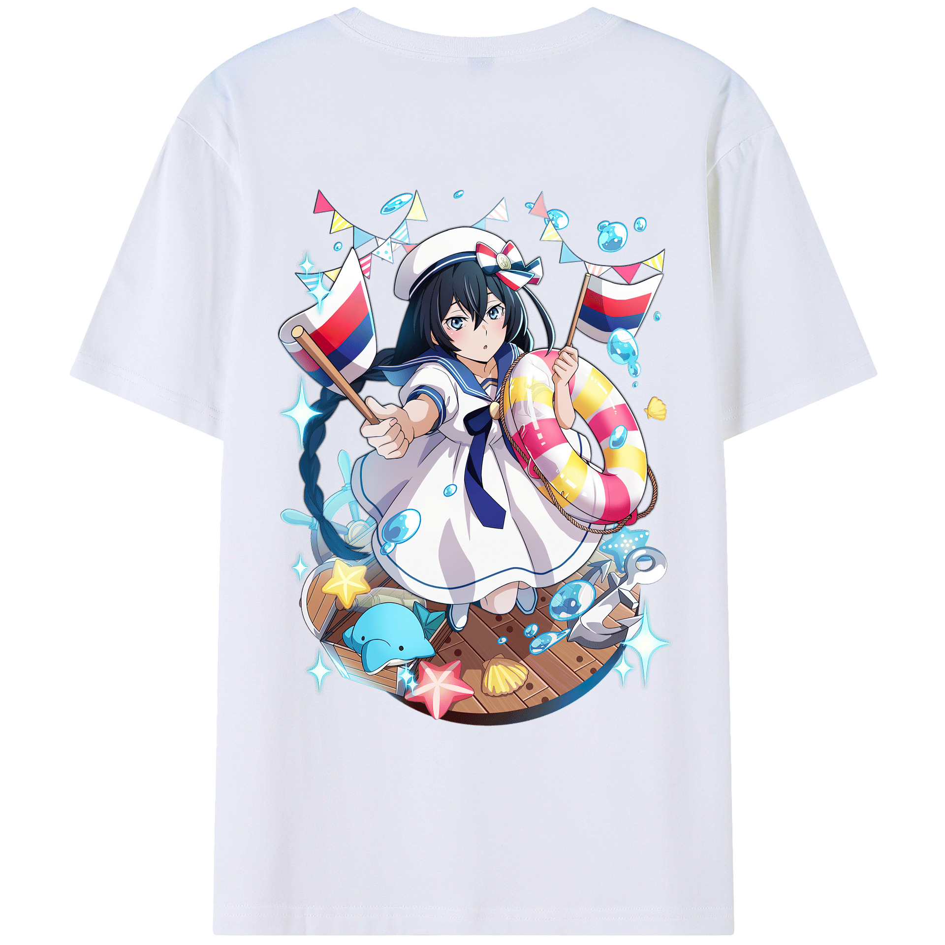 （画像用） 文豪ストレイドッグス Bungo Stray Dogs 綿100％ メンズ半袖Tシャツ（バックプリント） 通気性