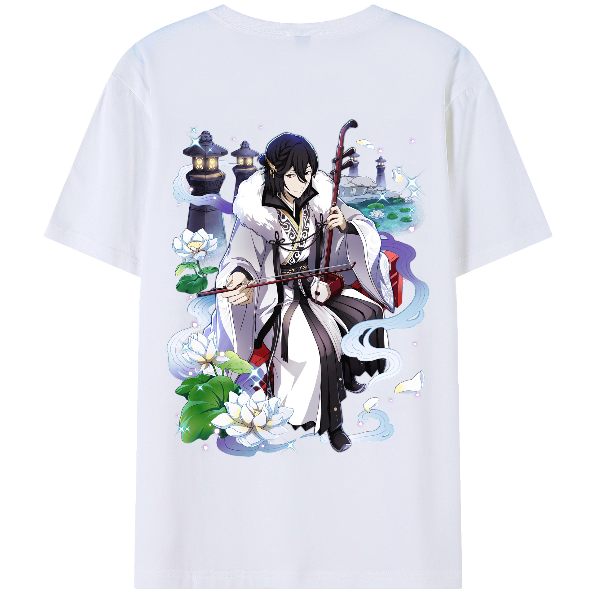 （画像用） 文豪ストレイドッグス Bungo Stray Dogs 綿100％ メンズ半袖Tシャツ（バックプリント） 通気性
