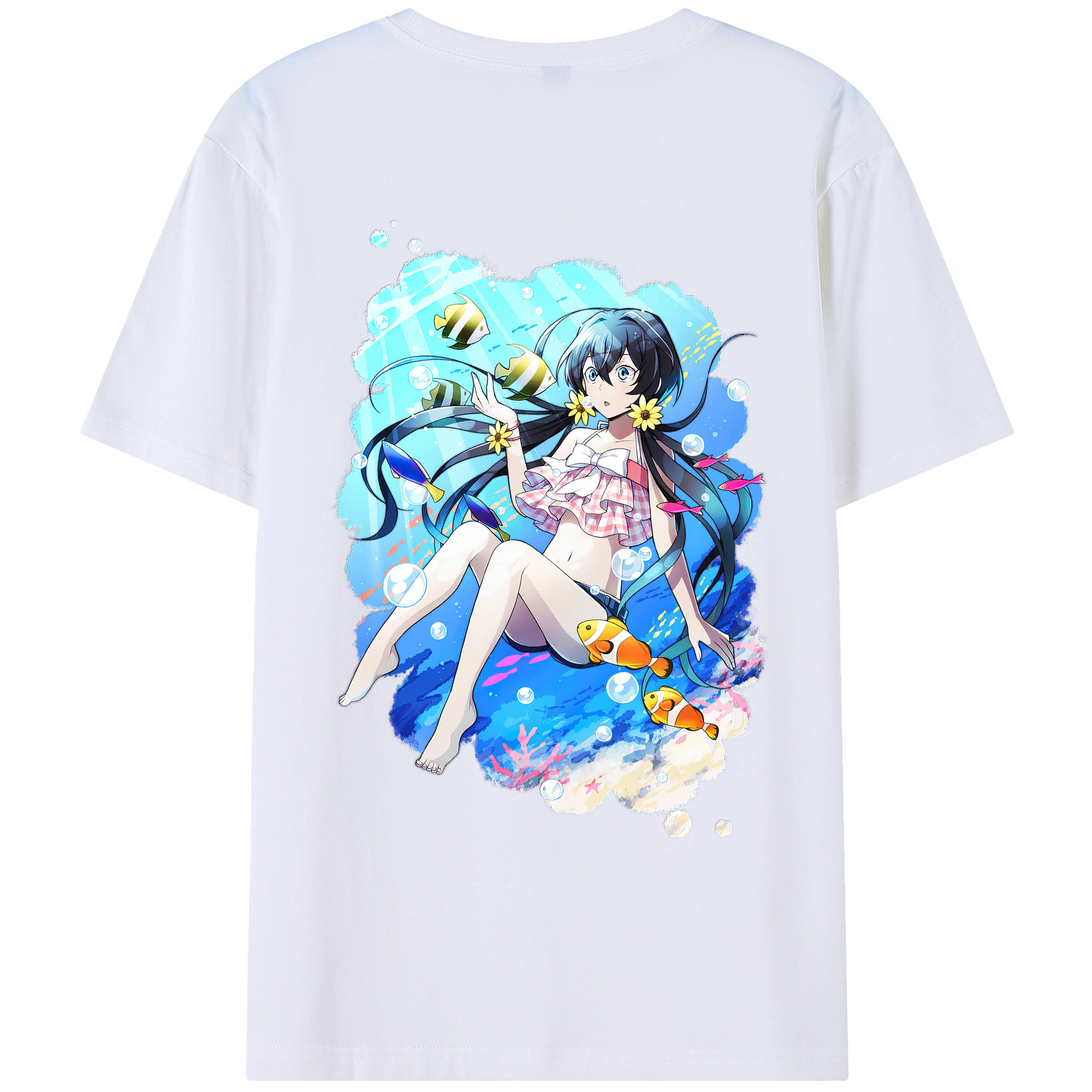 （画像用） 文豪ストレイドッグス Bungo Stray Dogs 綿100％ メンズ半袖Tシャツ（バックプリント） 通気性