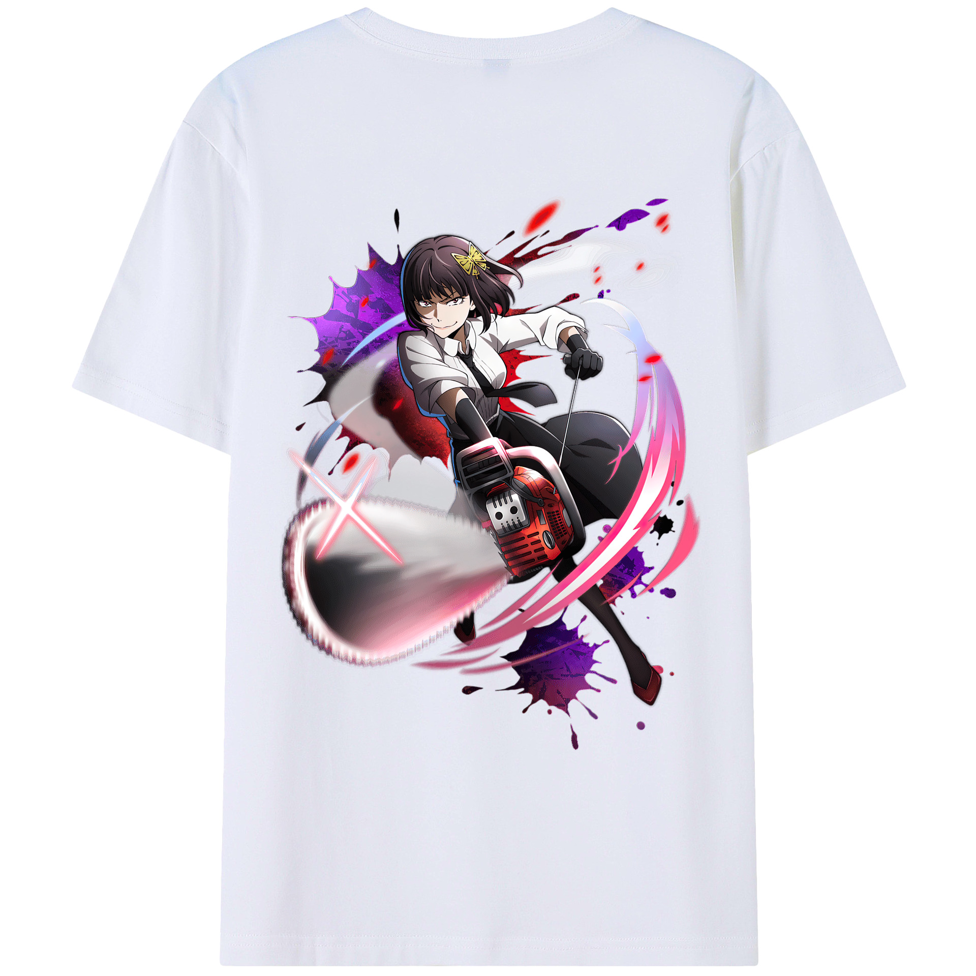 （画像用） 文豪ストレイドッグス Bungo Stray Dogs 綿100％ メンズ半袖Tシャツ（バックプリント） 通気性