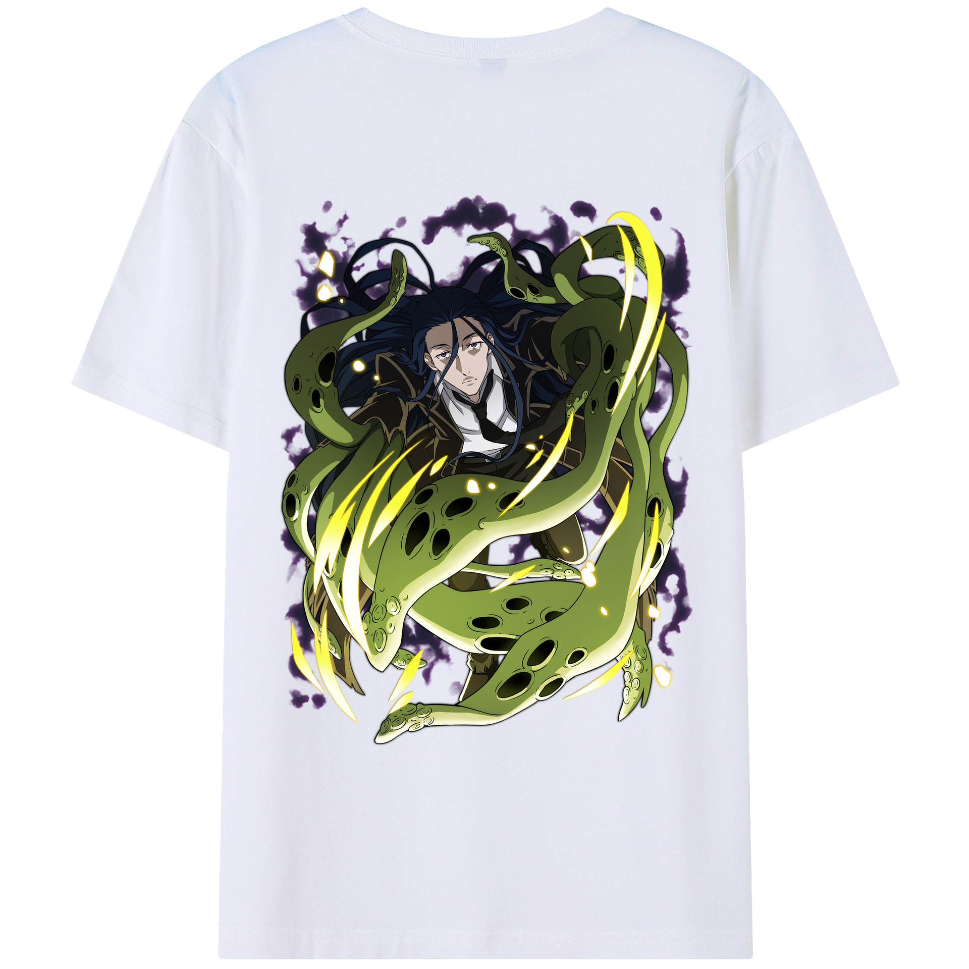 （画像用） 文豪ストレイドッグス Bungo Stray Dogs 綿100％ メンズ半袖Tシャツ（バックプリント） 通気性