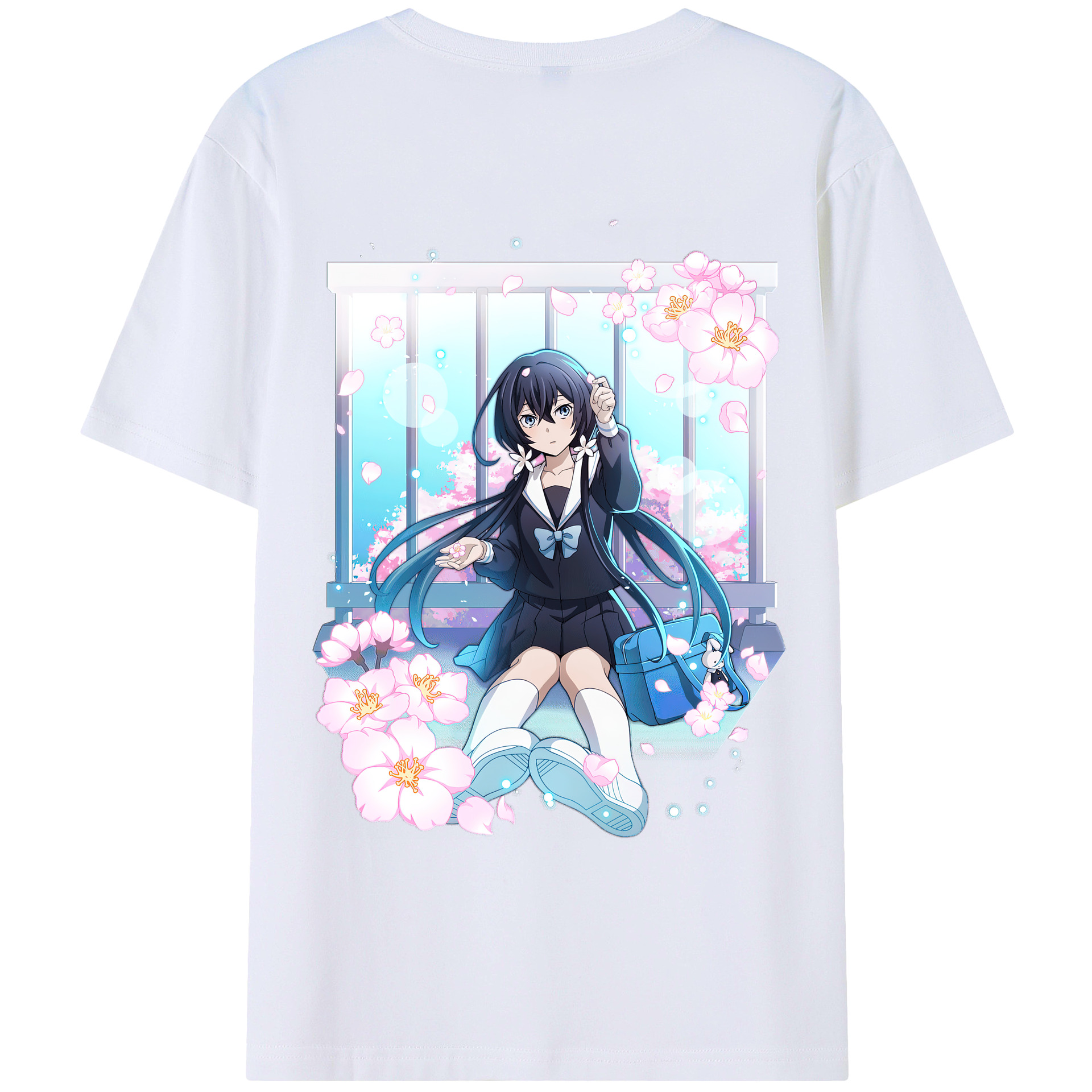 （画像用） 文豪ストレイドッグス Bungo Stray Dogs 綿100％ メンズ半袖Tシャツ（バックプリント） 通気性