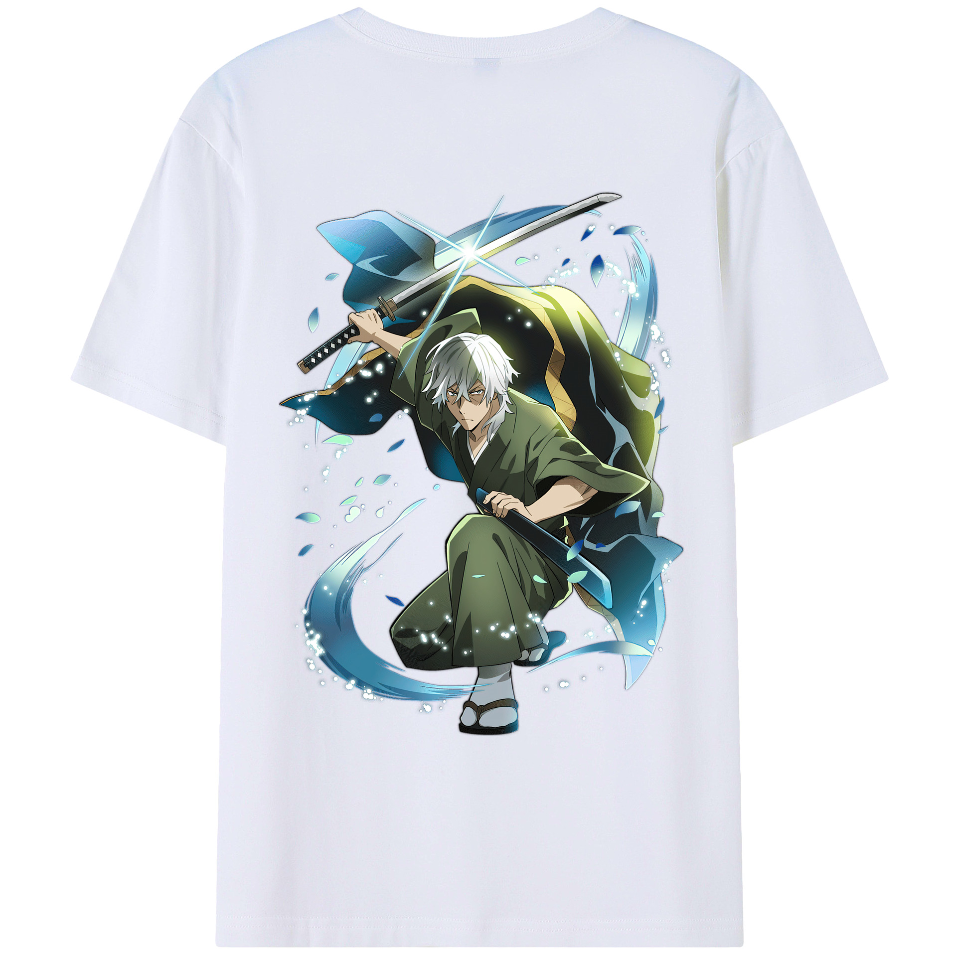 （画像用） 文豪ストレイドッグス Bungo Stray Dogs 綿100％ メンズ半袖Tシャツ（バックプリント） 通気性