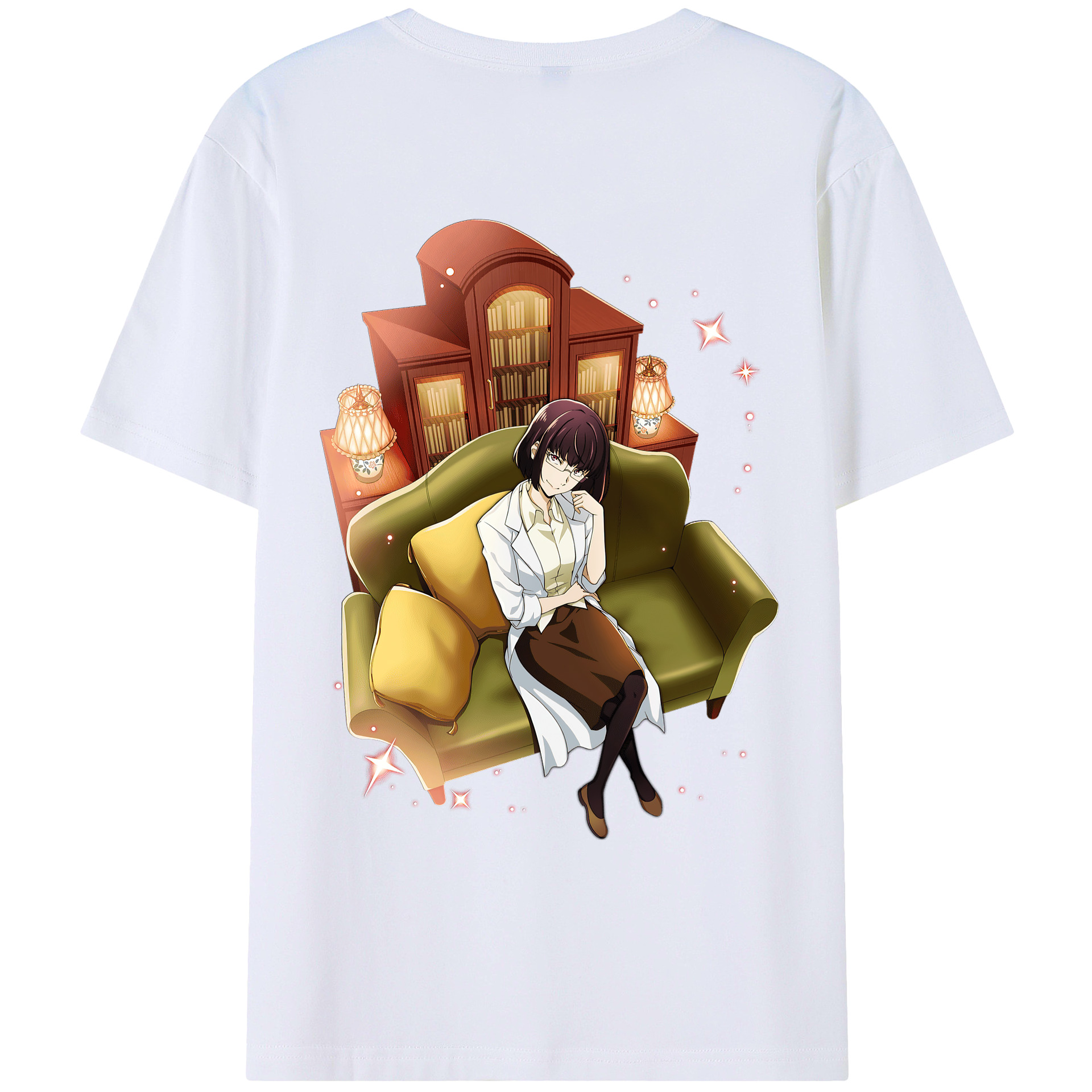 （画像用） 文豪ストレイドッグス Bungo Stray Dogs 綿100％ メンズ半袖Tシャツ（バックプリント） 通気性