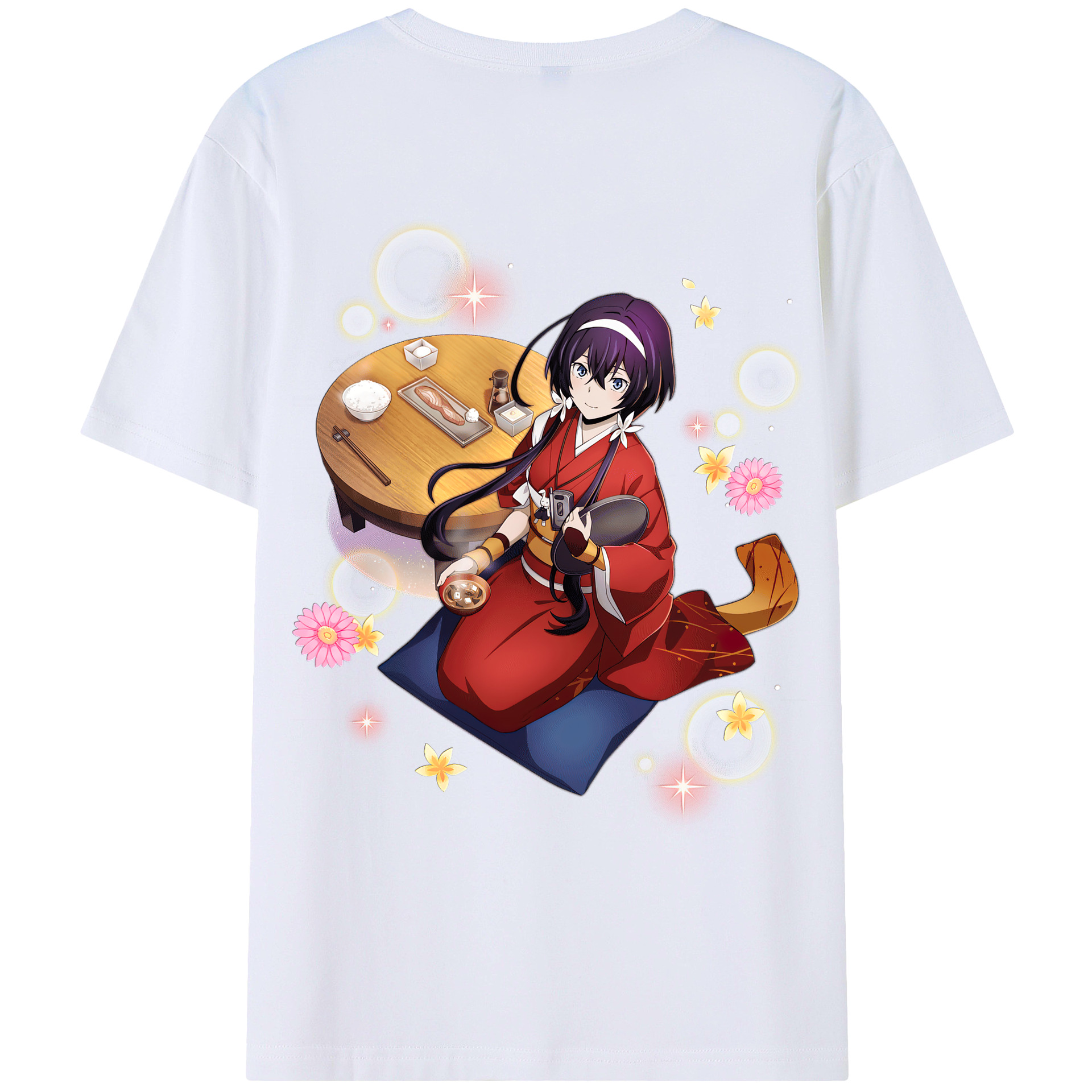 （画像用） 文豪ストレイドッグス Bungo Stray Dogs 綿100％ メンズ半袖Tシャツ（バックプリント） 通気性