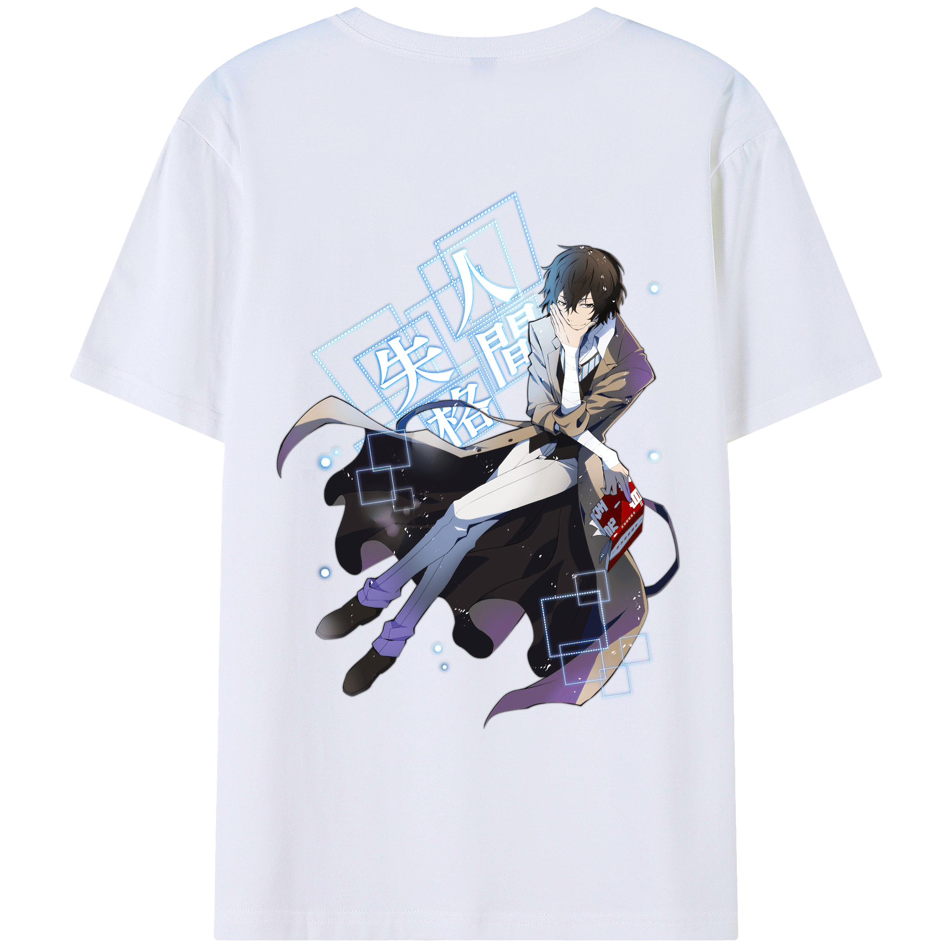 （画像用） 文豪ストレイドッグス Bungo Stray Dogs 綿100％ メンズ半袖Tシャツ（バックプリント） 通気性