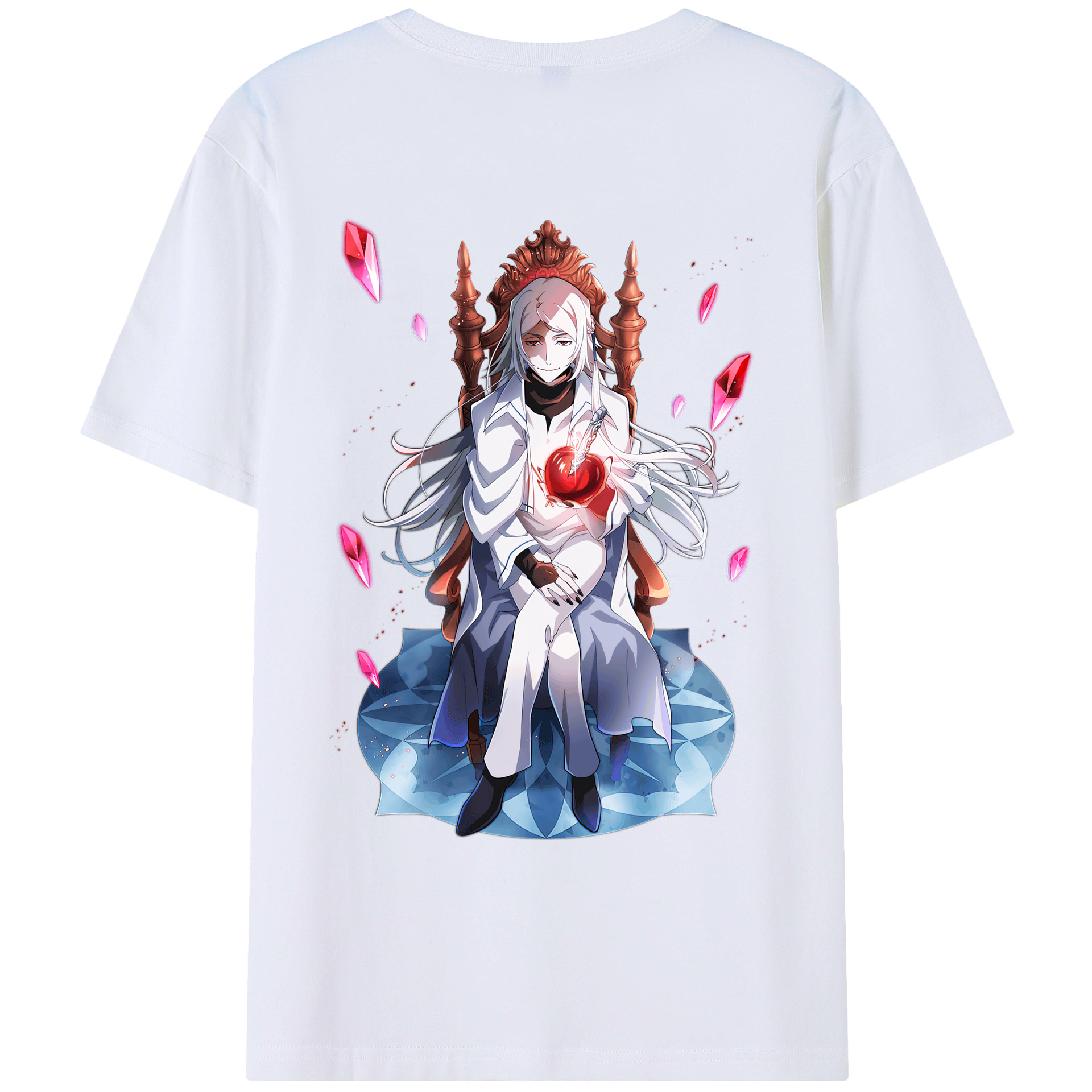 （画像用） 文豪ストレイドッグス Bungo Stray Dogs 綿100％ メンズ半袖Tシャツ（バックプリント） 通気性