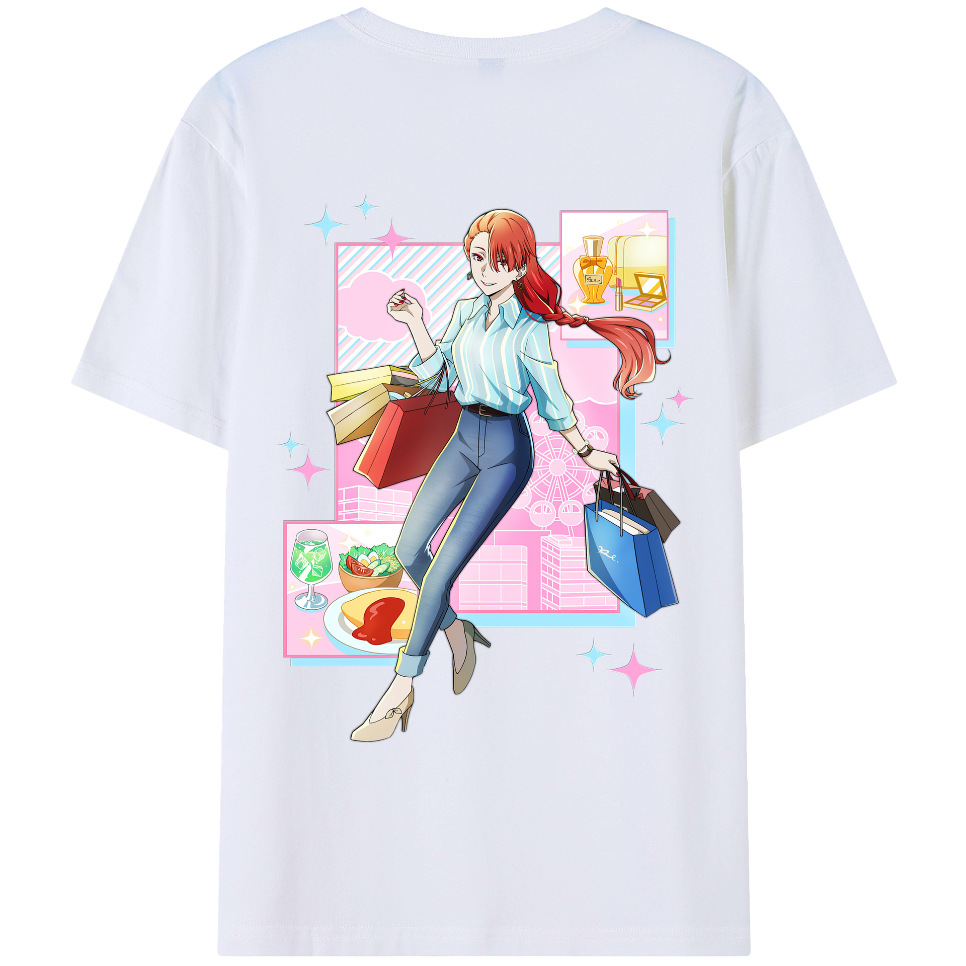 （画像用） 文豪ストレイドッグス Bungo Stray Dogs 綿100％ メンズ半袖Tシャツ（バックプリント） 通気性